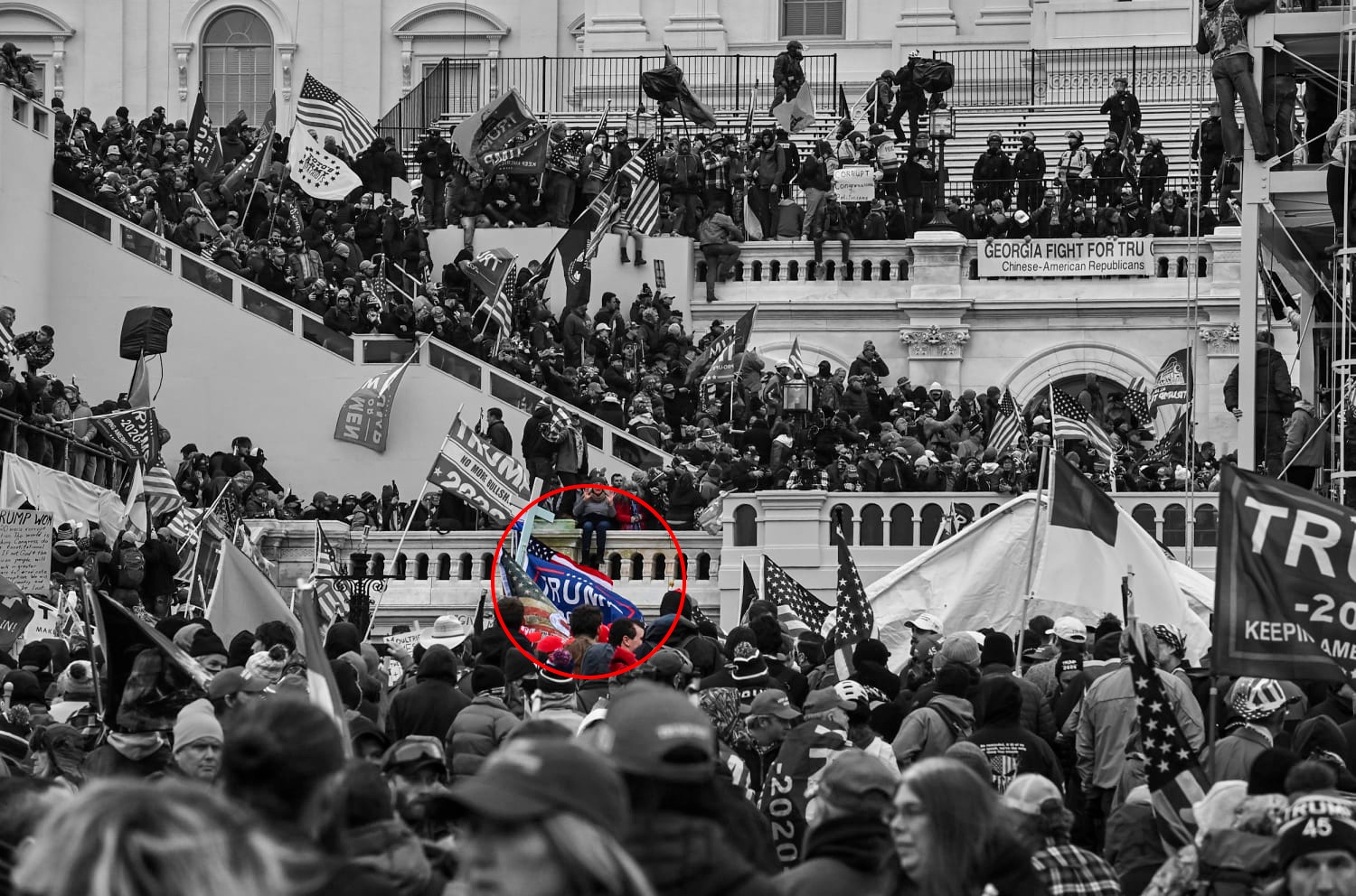 Wait a minute, were those Trump supporters involved in the insurrection?