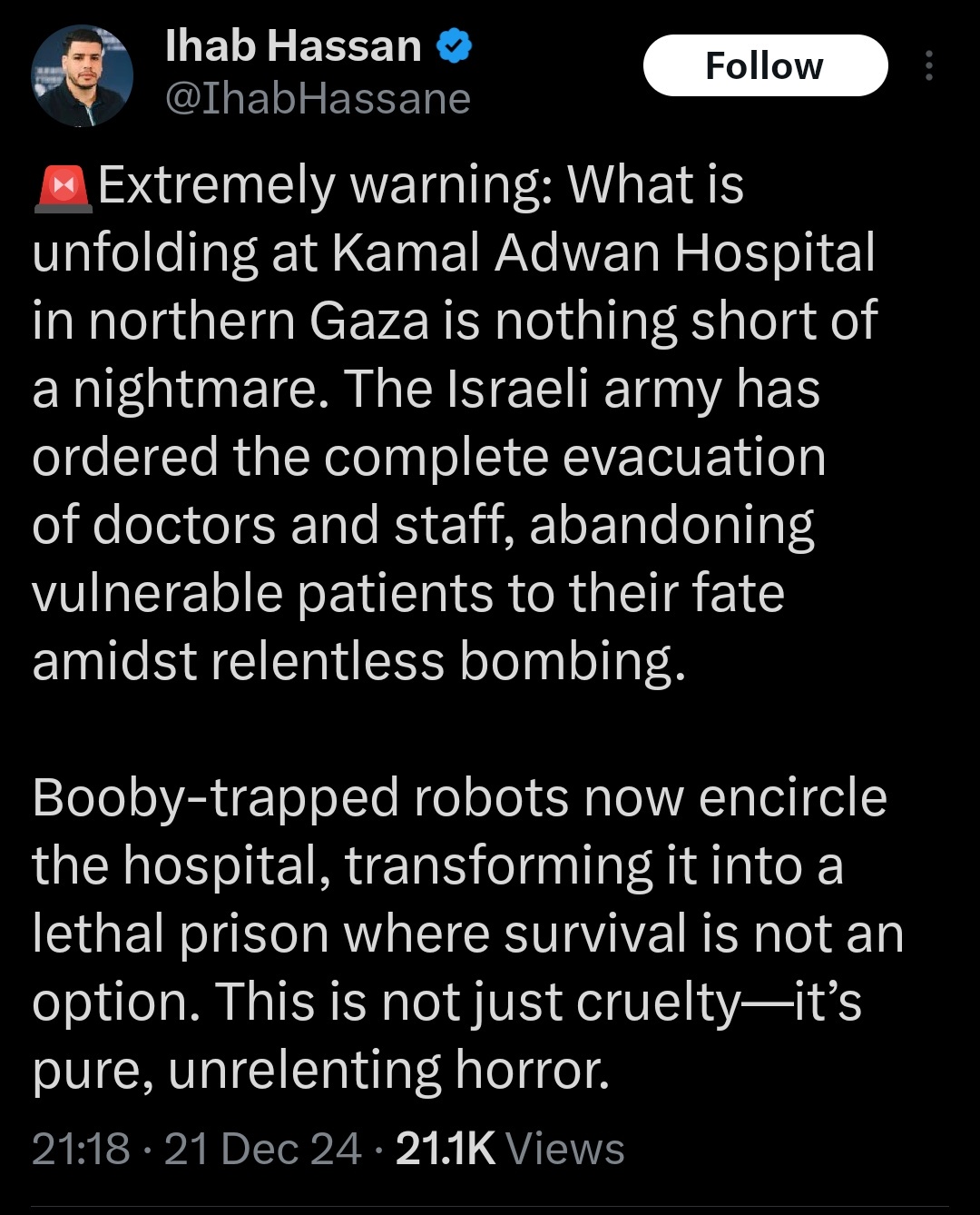 A Horrific Situation with No End in Sight