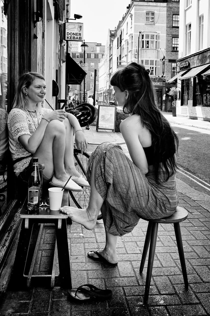 Exploring the streets of Soho, London in 2020.
