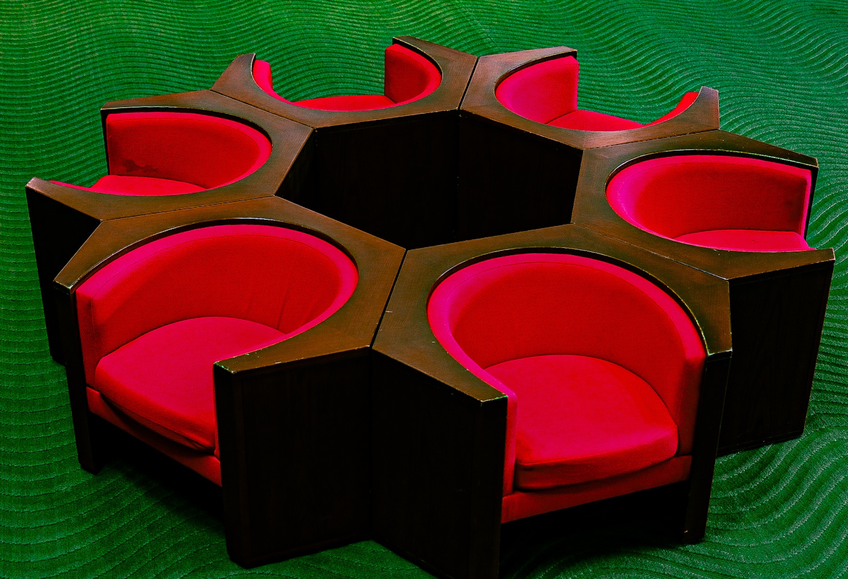 Chillin' in style at the Kyoto International Conference Center's lounge chairs!