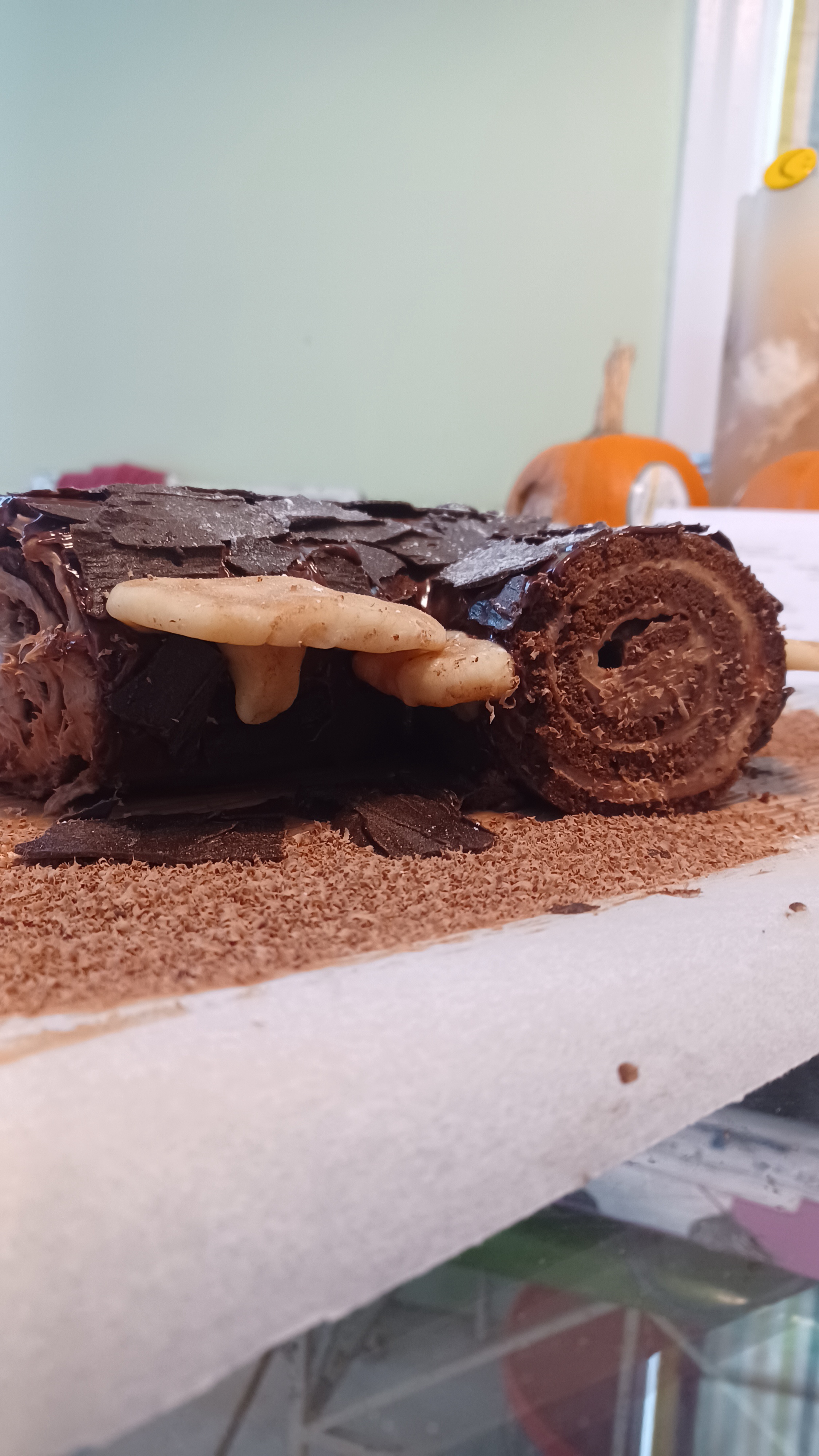 Check Out the Yule Log Cake I Crafted!