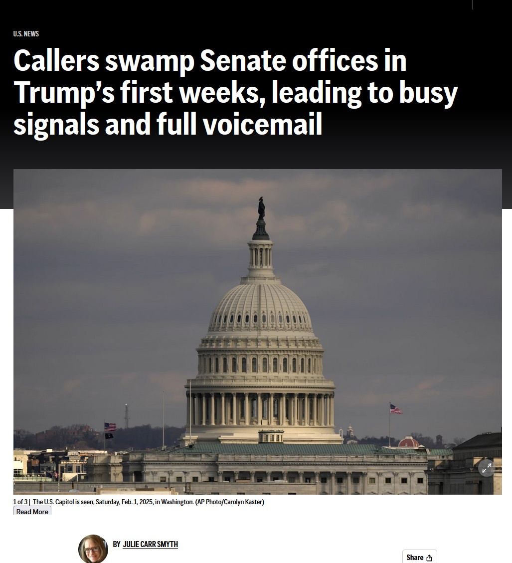 Record Numbers of People Calling the Senate