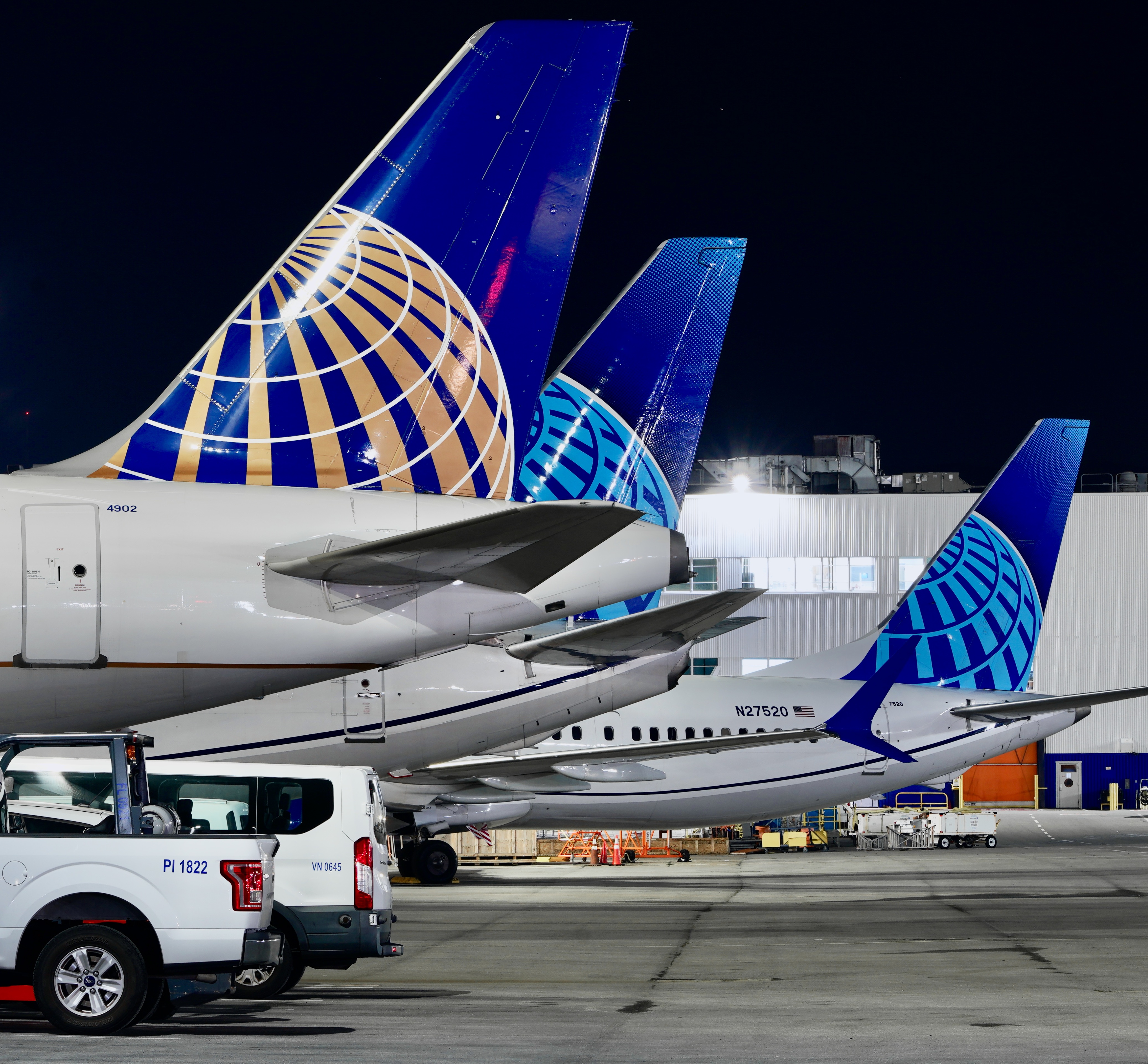 Capturing the night at United Airlines, San Francisco International Airport 2024.