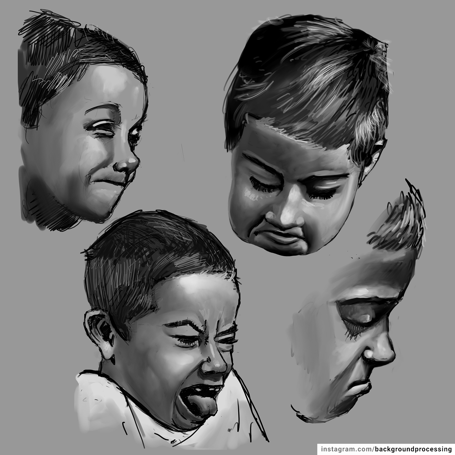 Adorable Kids in Unique Art Styles