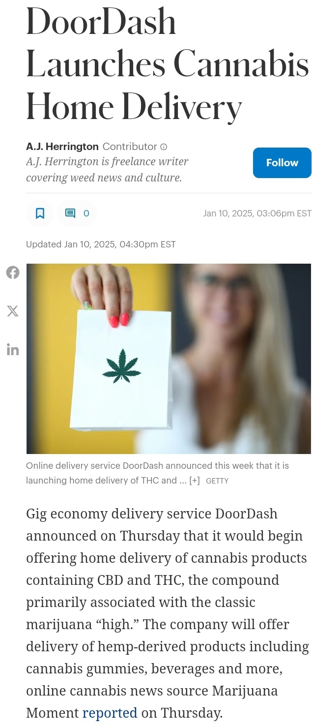 DoorDash is stepping up with cannabis home delivery – what a game changer!