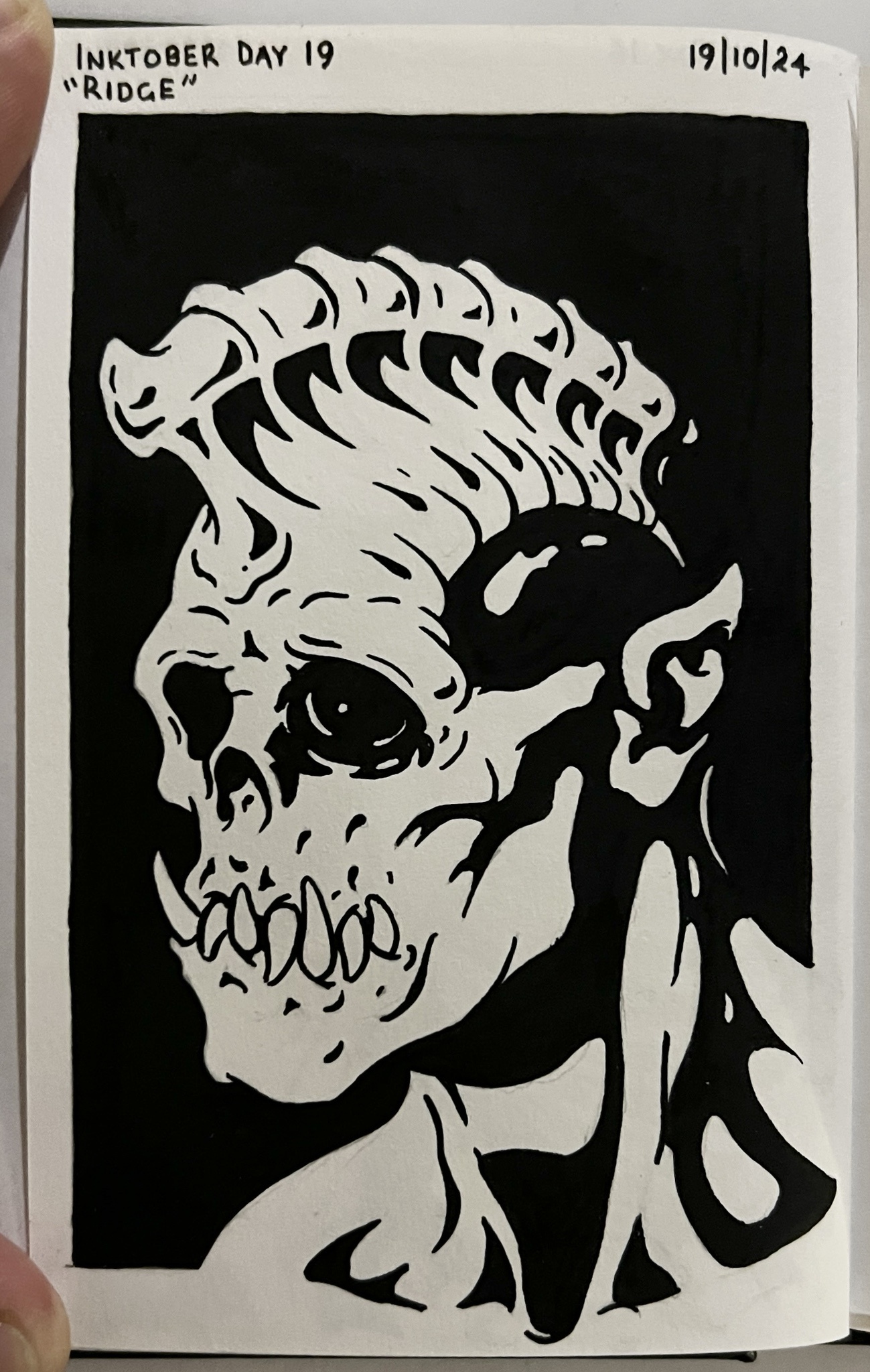 Inktober Day 19: The intriguing 'Ridge'