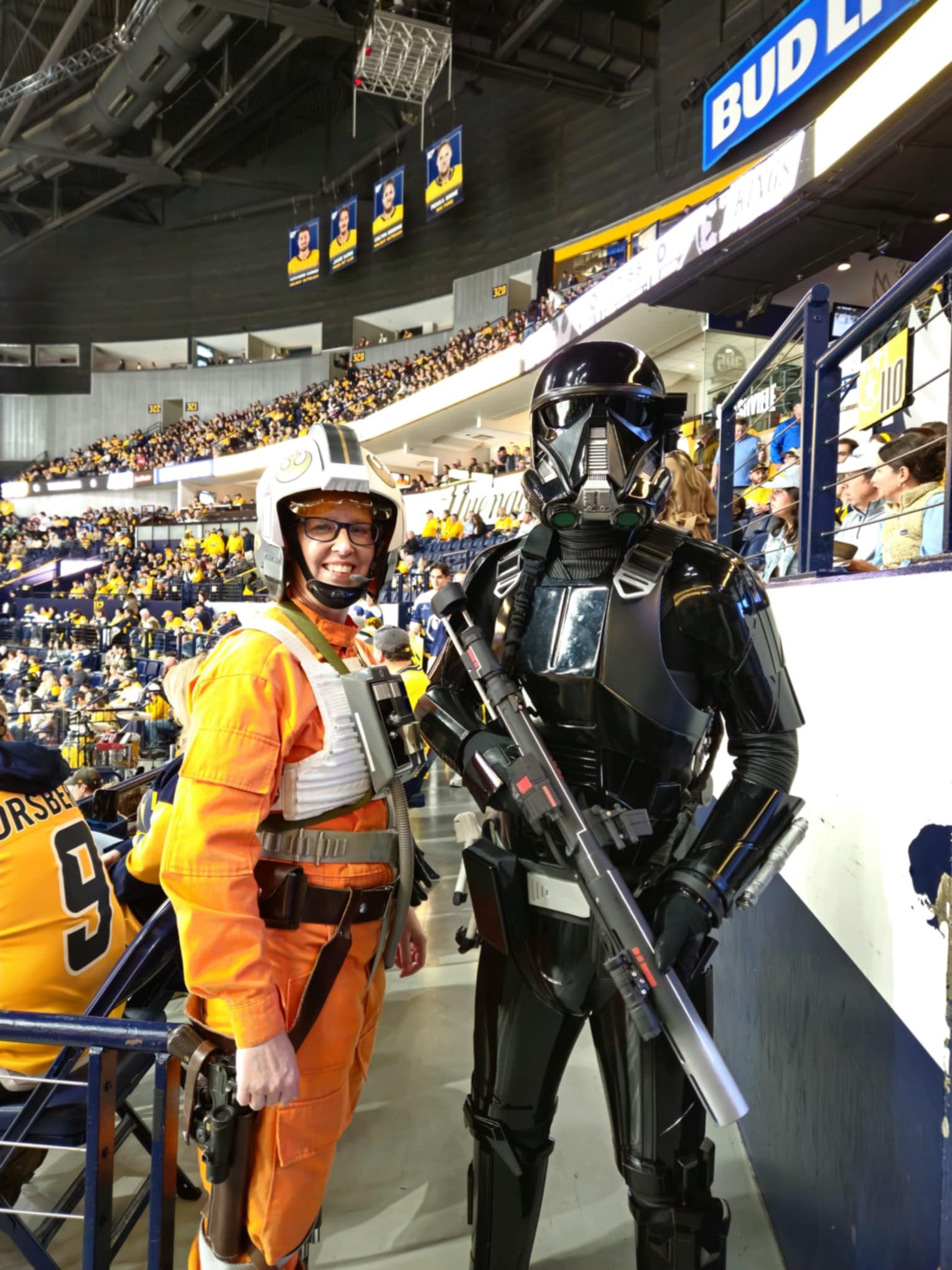 Celebrating Star Wars Night with the Nashville Predators!