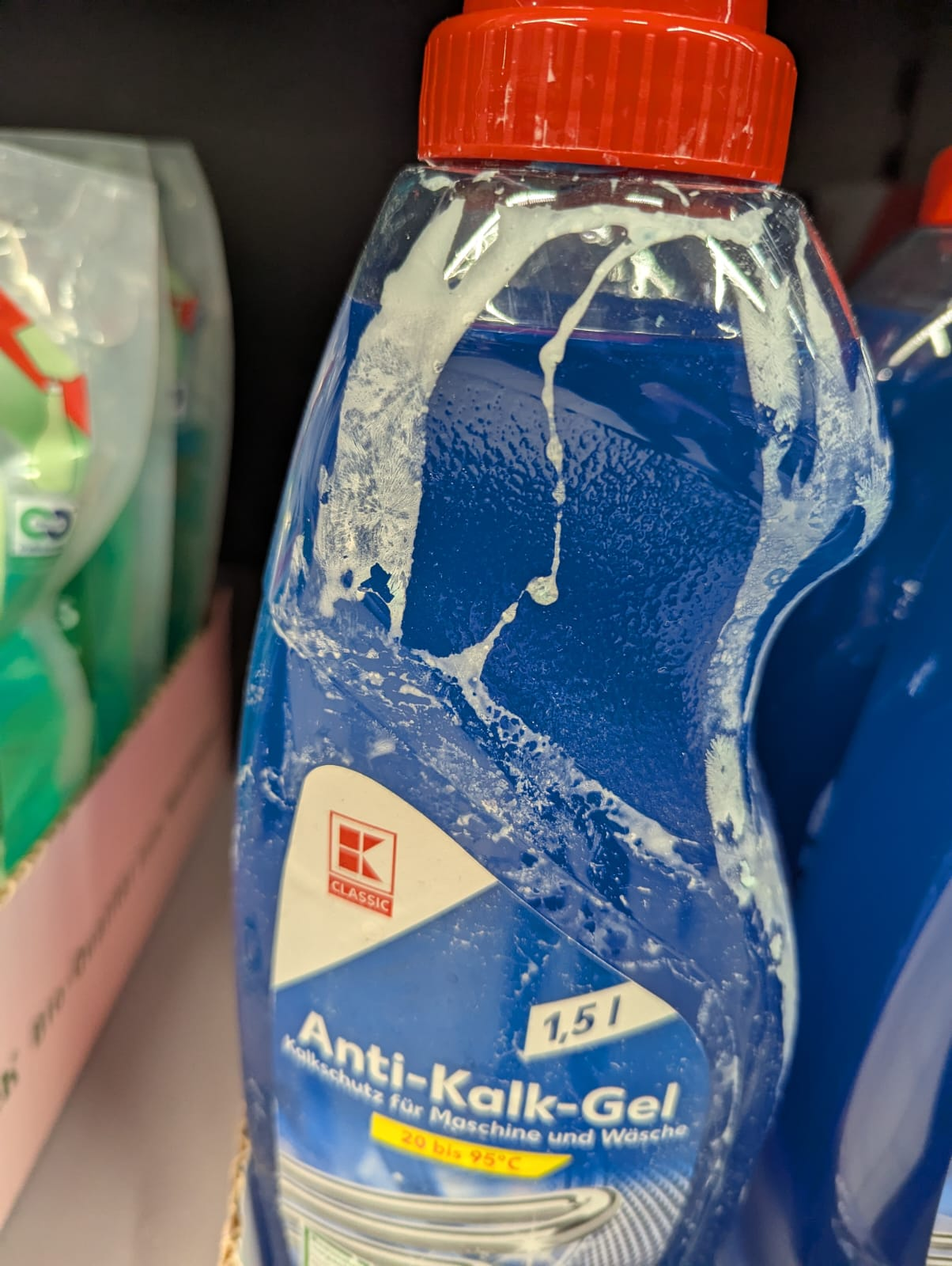 Check out this intriguing label: 'anti-limescale gel'