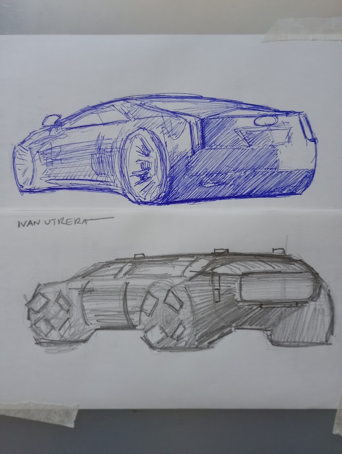 Sketching a Car: Artistic Journey