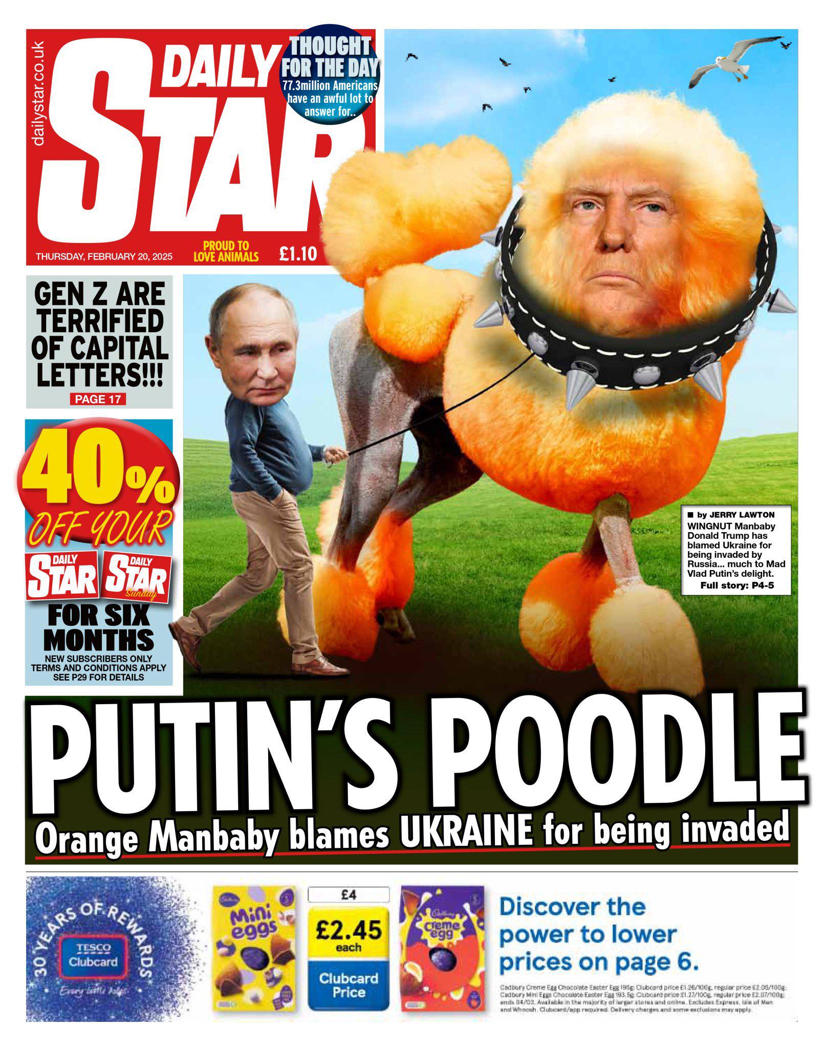 This Week's Shocking Headline: Putin's Loyal Companion