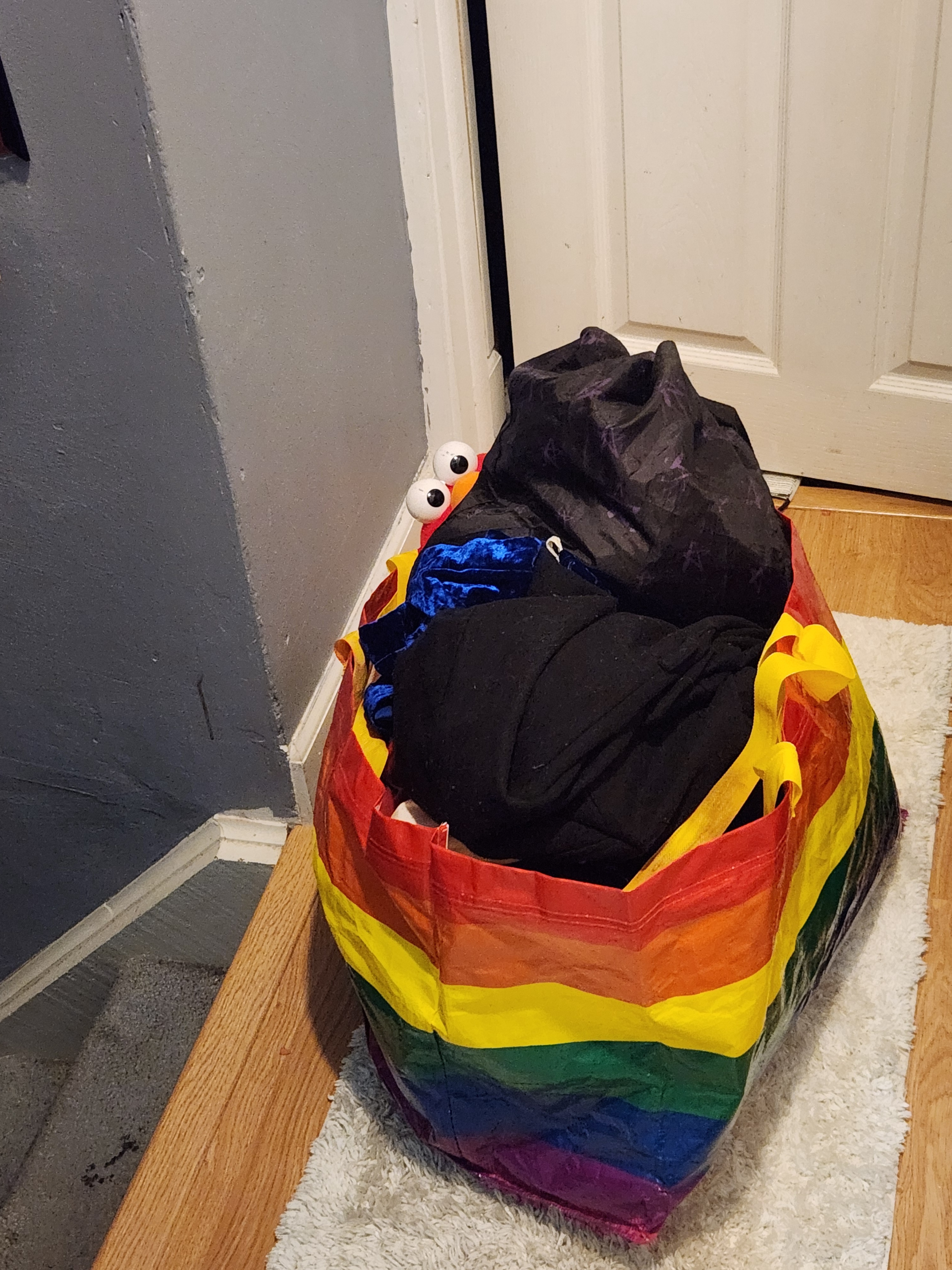 Elmo's Sneaky Stare from the IKEA Gay Bag