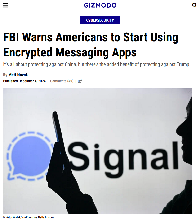 The Same FBI That Monitors You Also Recommends Encrypted Messaging