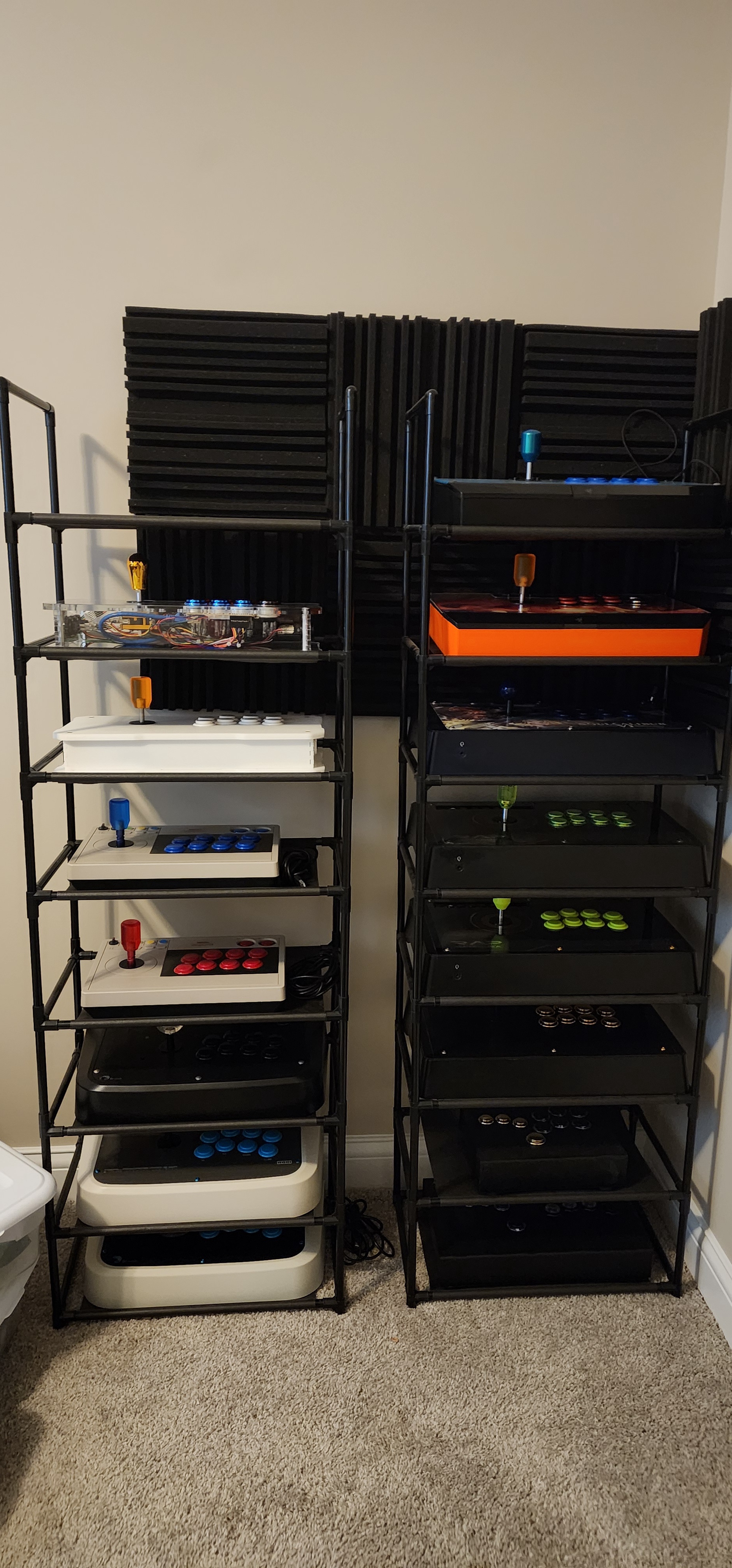 My Unique Stick Collection Displayed on the Shoe Rack