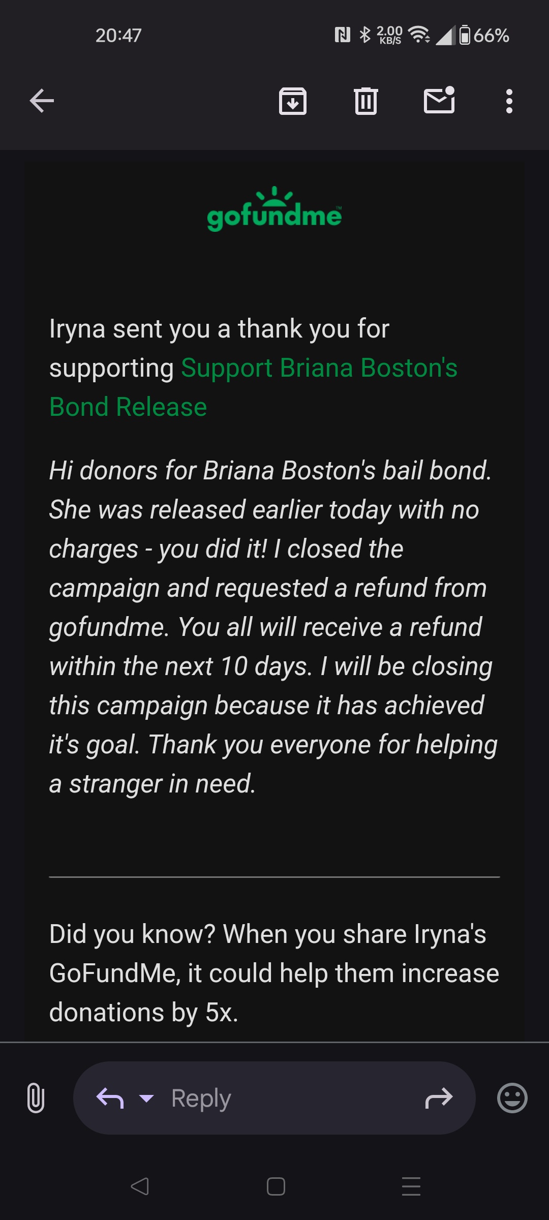 She’s Finally Free at Last!
