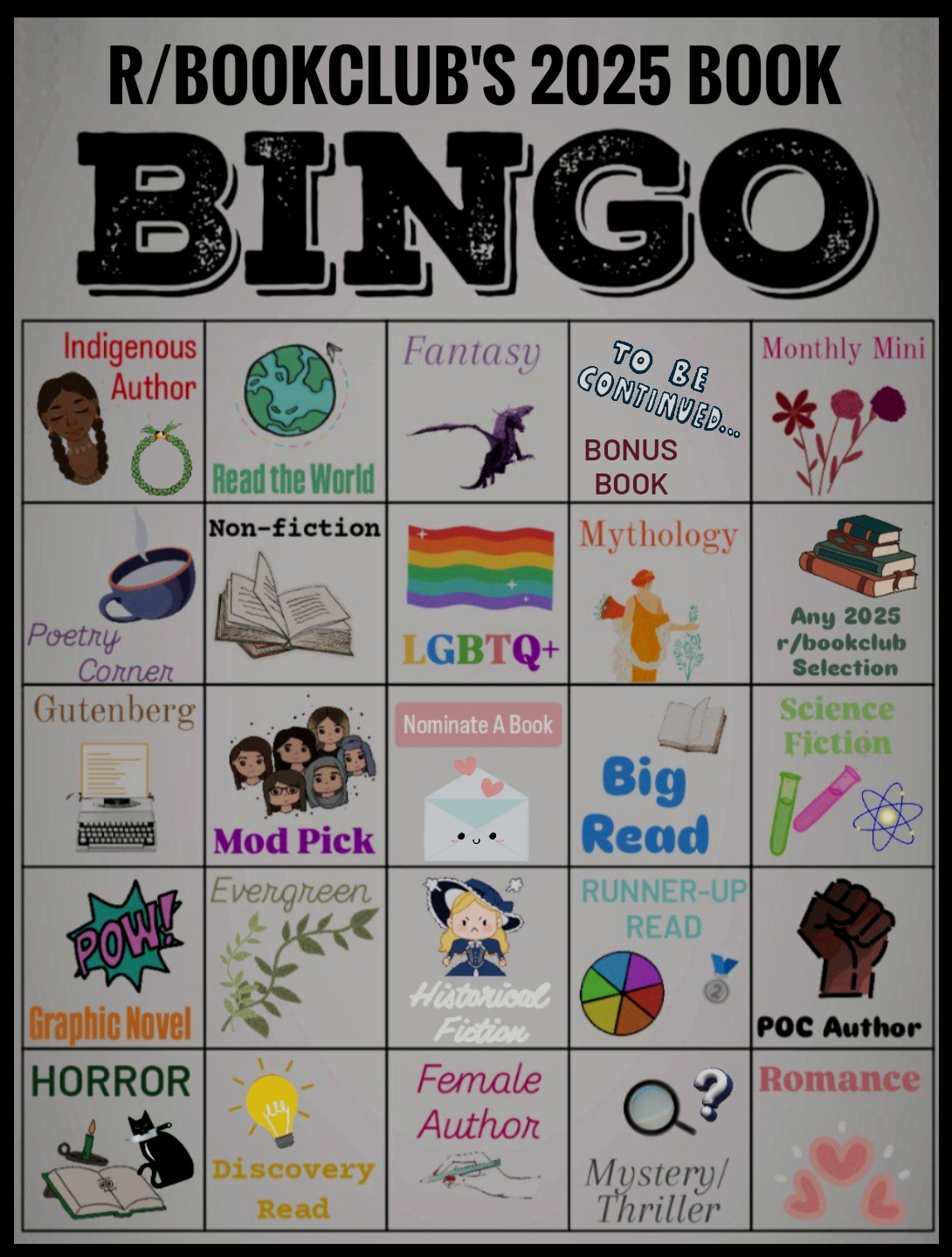 Your Ultimate 2025 Book Bingo Challenge