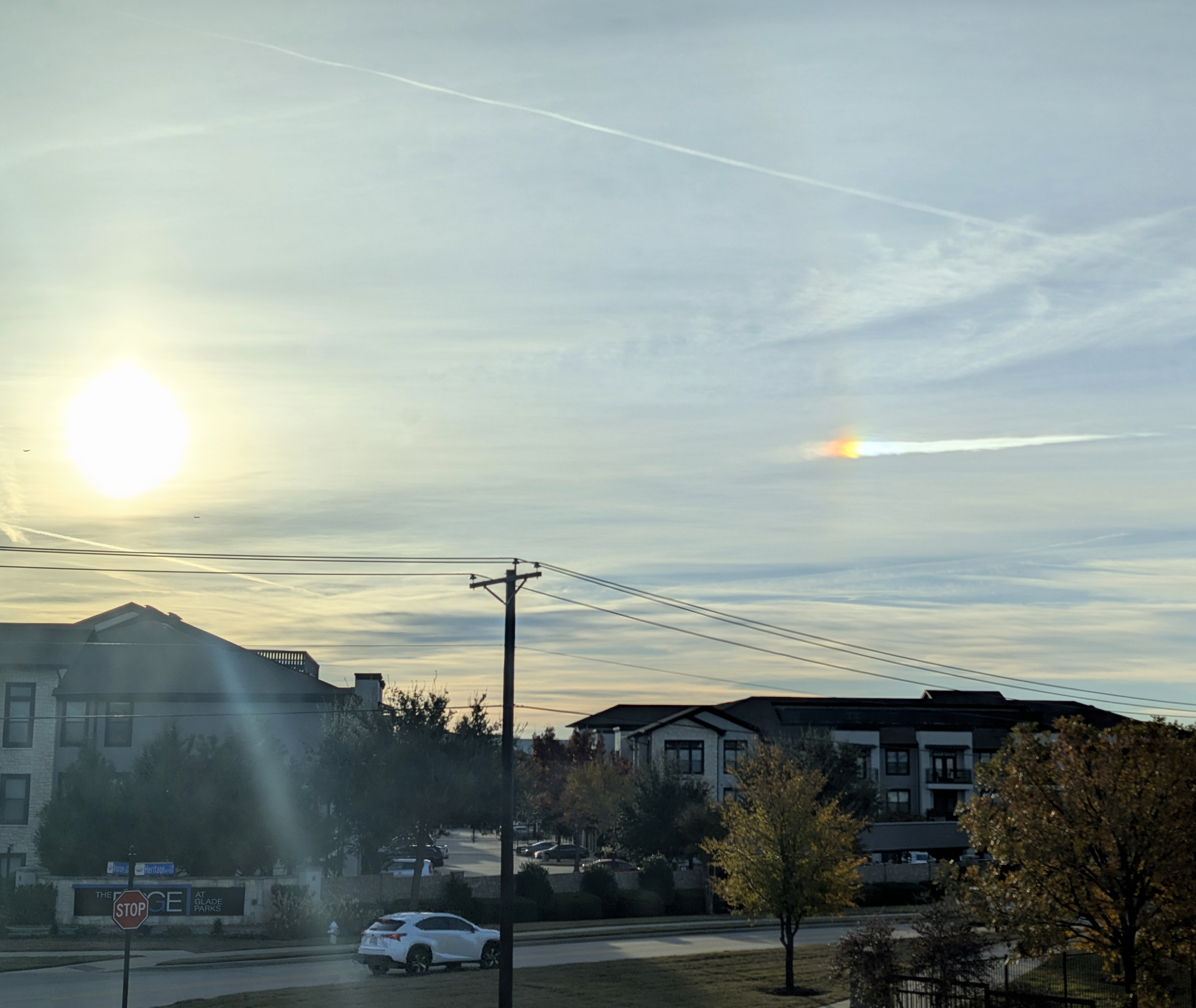 Stunning sundog sighting over DFW on December 12, 2024