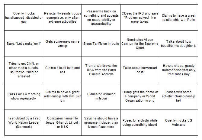 Join the Fun with Trump Bingo!