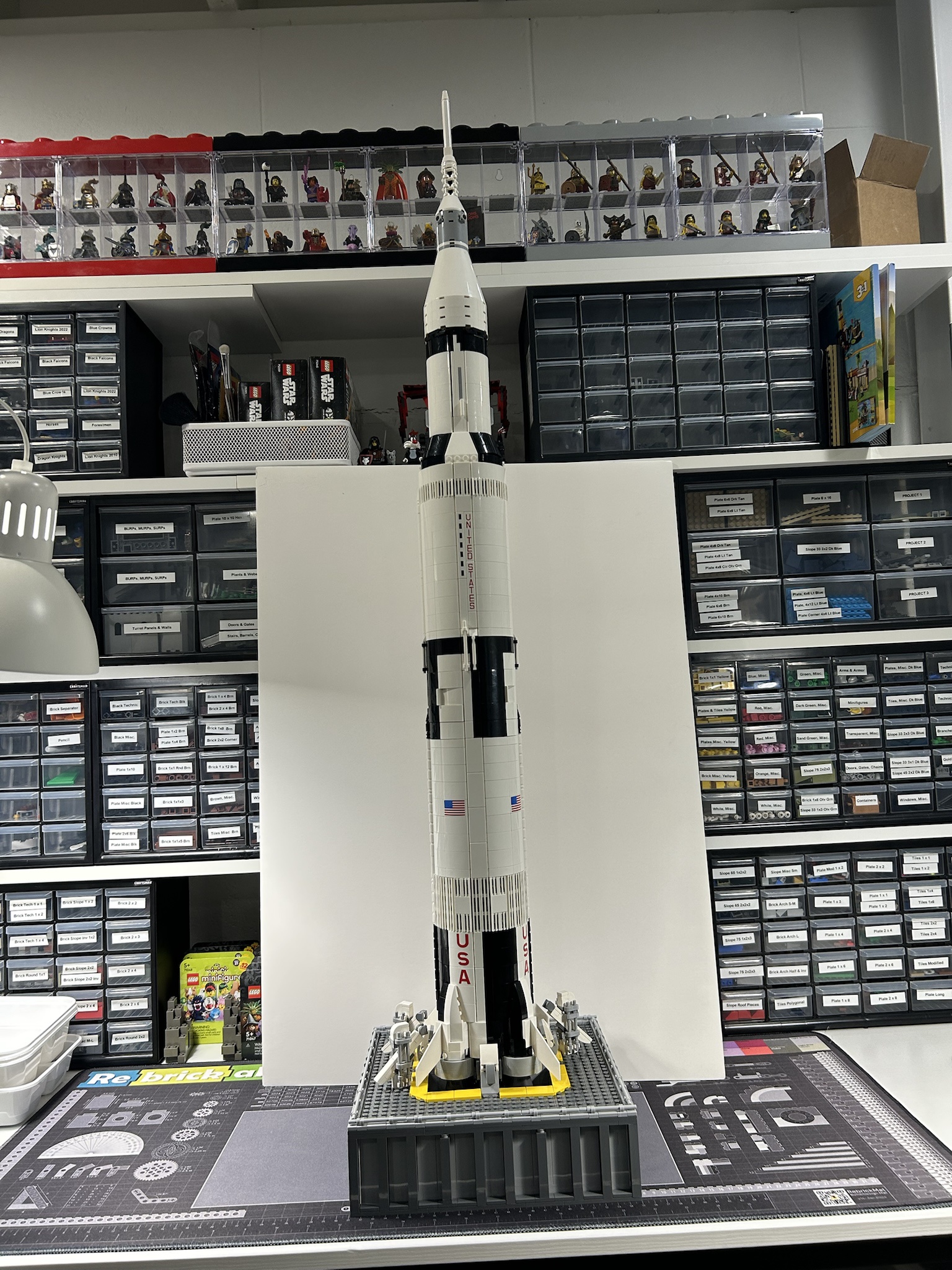 Incredible LEGO Saturn V Rocket with Launch Pad Setup