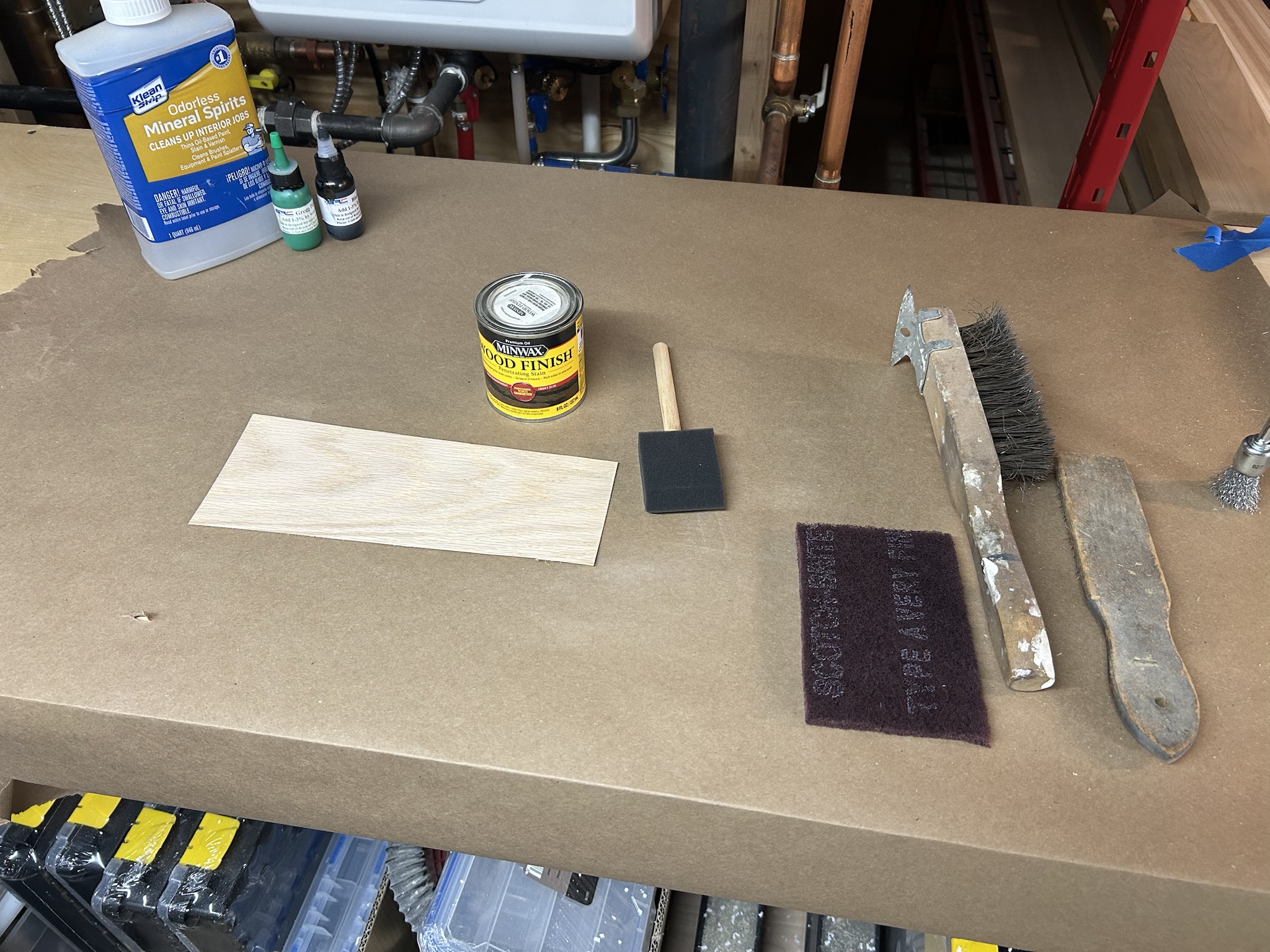Ceruse Attempt #1: Crafting with Random Finds on Red Oak Veneer