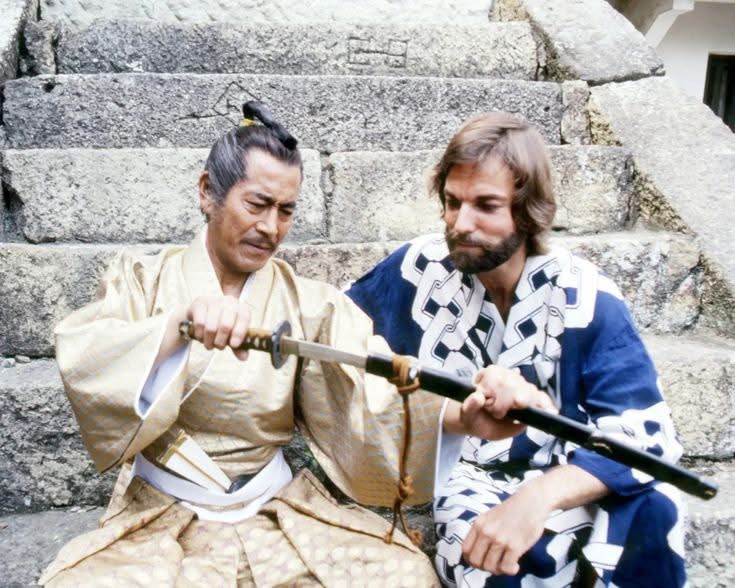 Toshiro Mifune and Richard Chamberlain: A Moment with a Samurai Sword in 'Shogun'