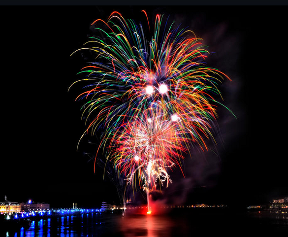 Celebrating with fireworks!