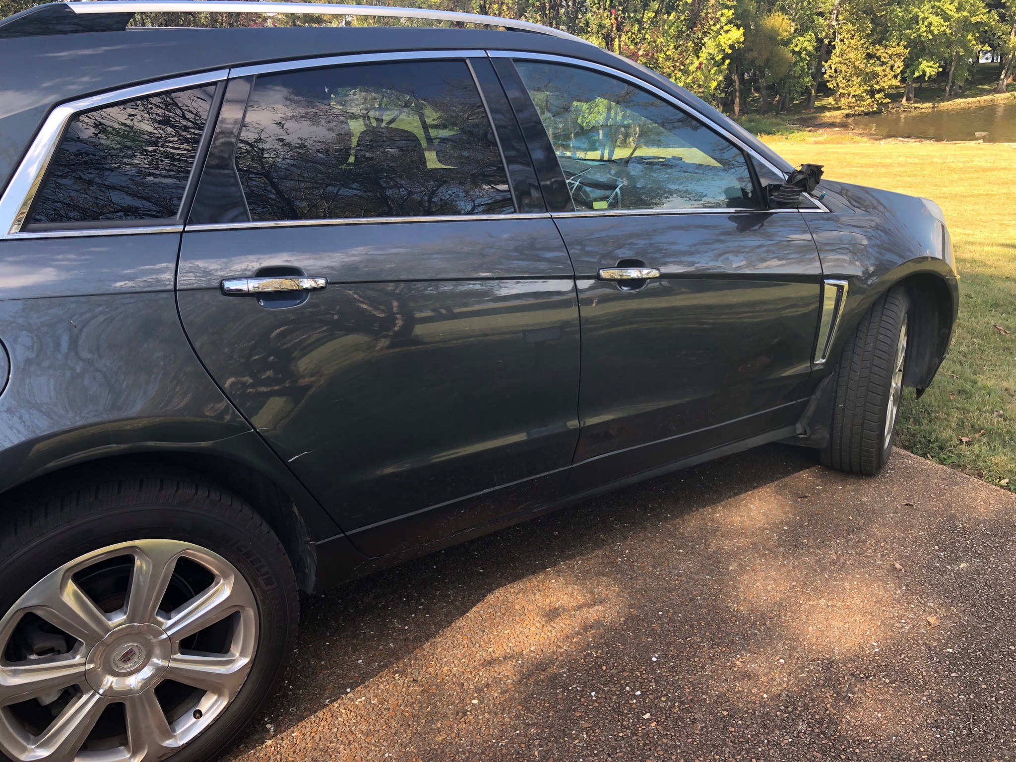 My SUV's Encounter with a Motorcycle in the Bike Lane