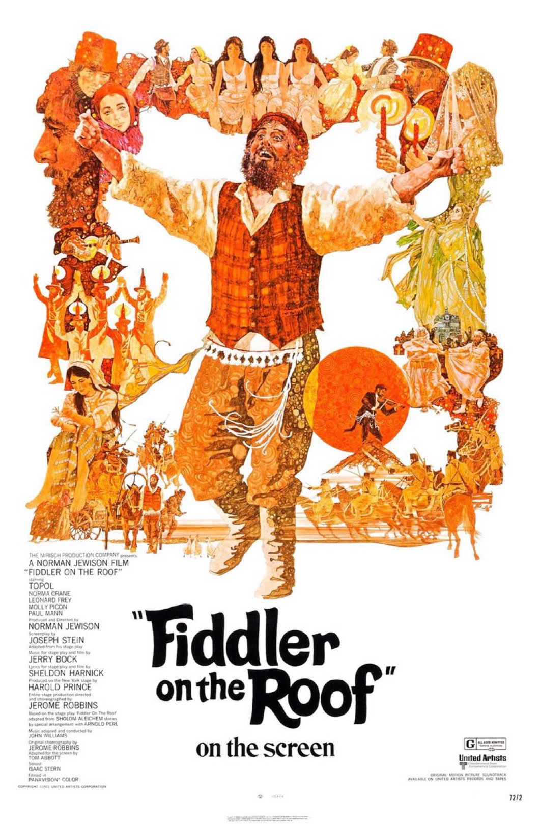 Celebrating 53 years since the iconic premiere of 'Fiddler on the Roof' on November 3, 1971!