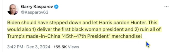 Biden Should Have Passed the Torch to Harris for Hunter's Pardon