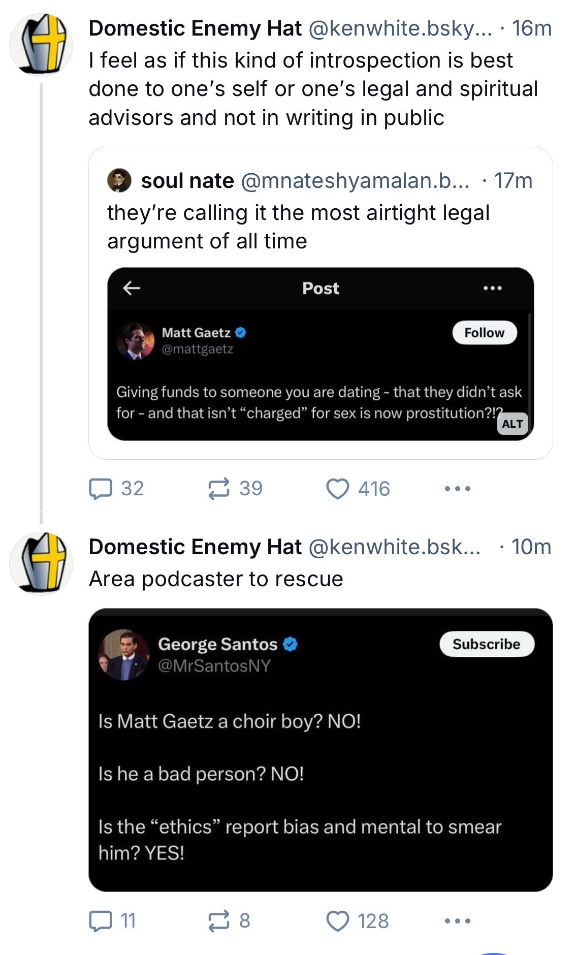 Gaetz's Ethics: A Lower Bar Than His Defenders
