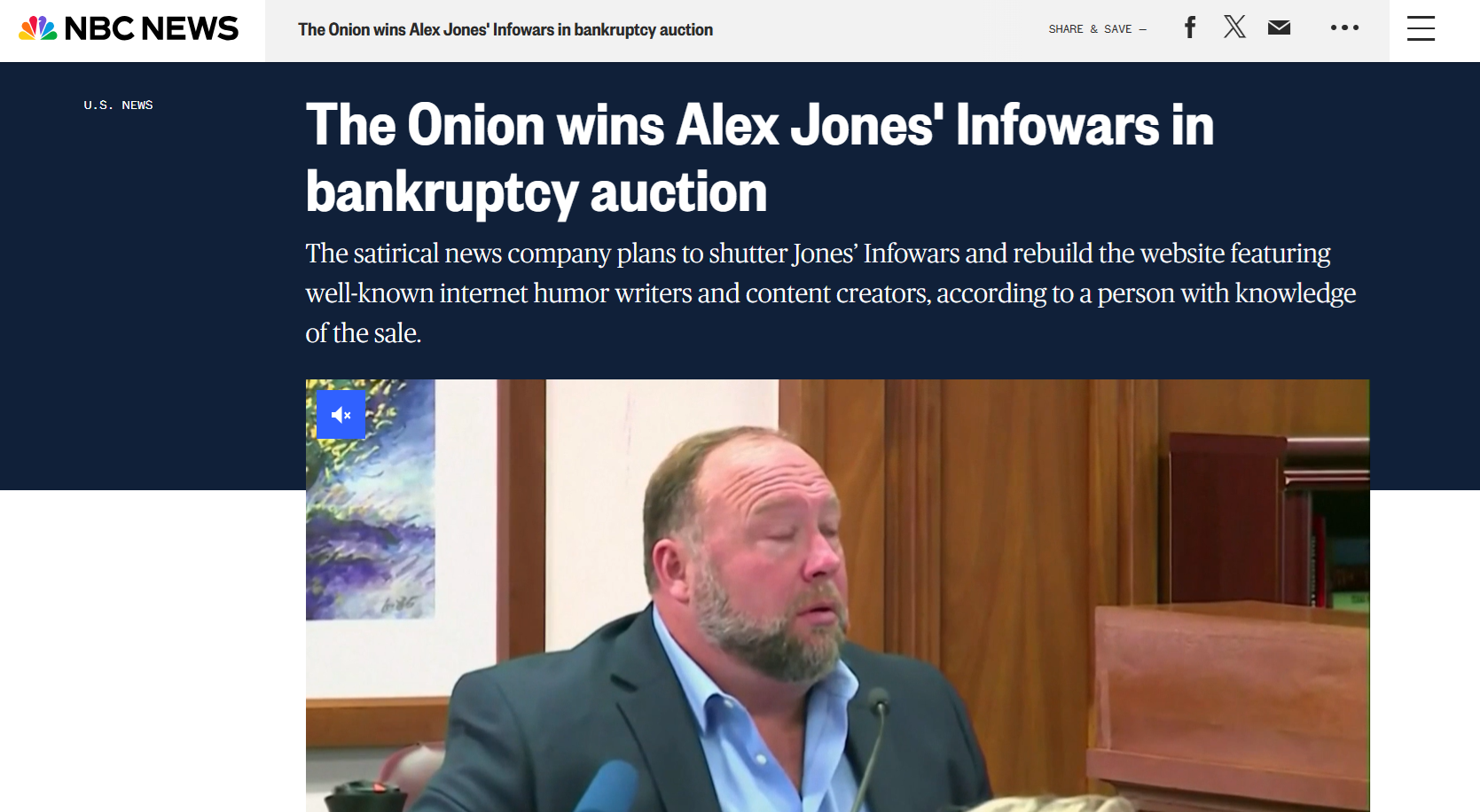 THE ONION Acquires Alex Jones' Infowars in a Bankruptcy Sale - Yes, Really!