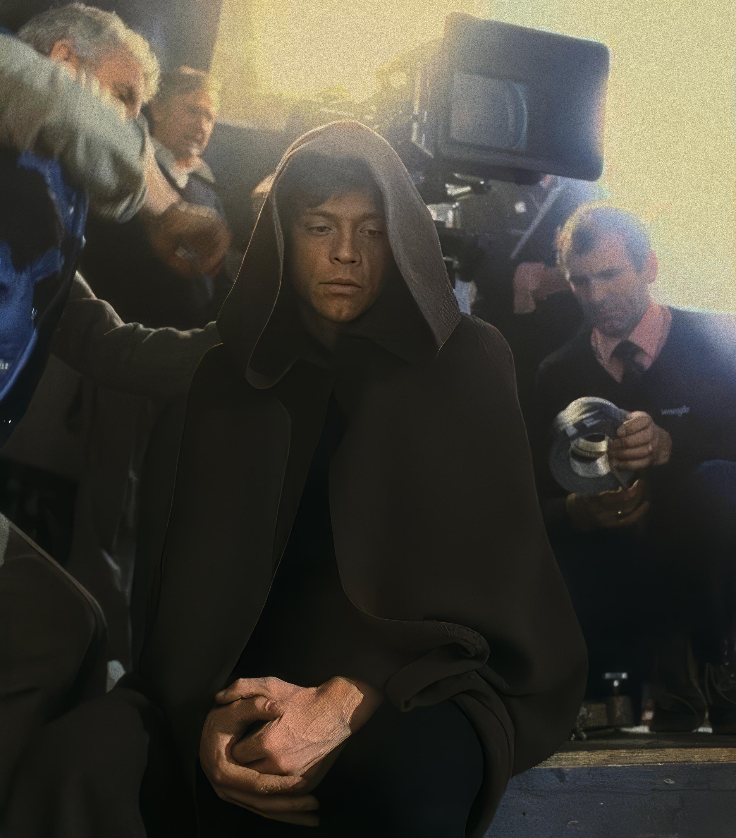 Behind the Scenes with Mark Hamill as Luke Skywalker in Return of the Jedi