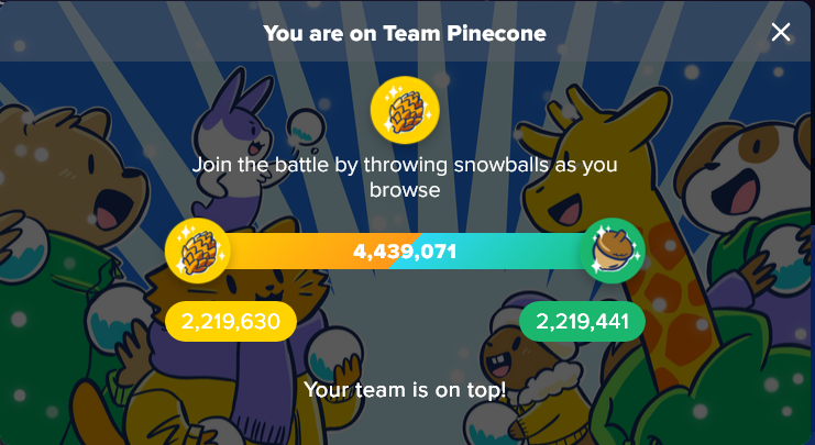 And Team Pinecone Takes the Lead!