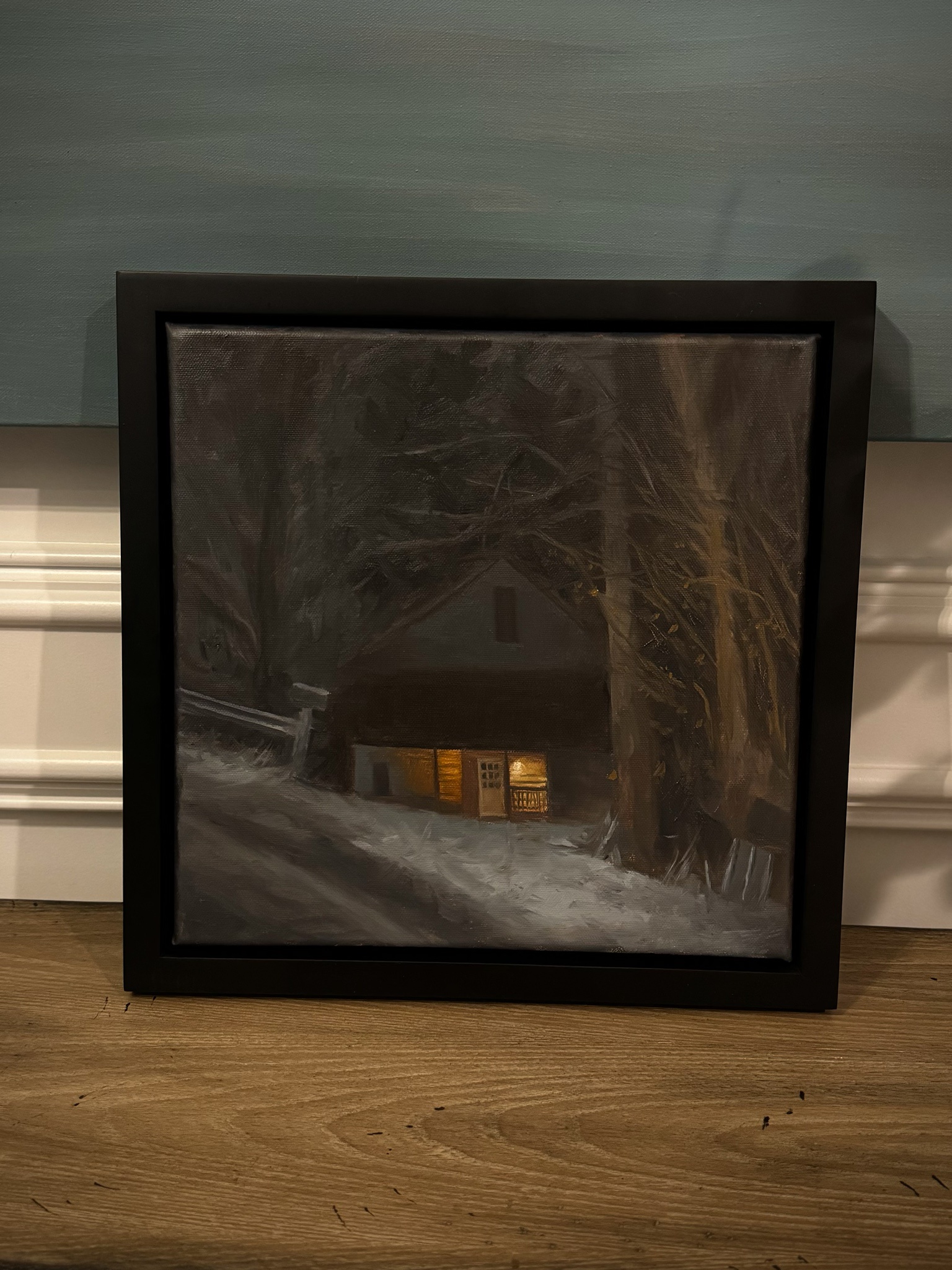 My Charming Winter Night Oil Painting: A Touch of Magic