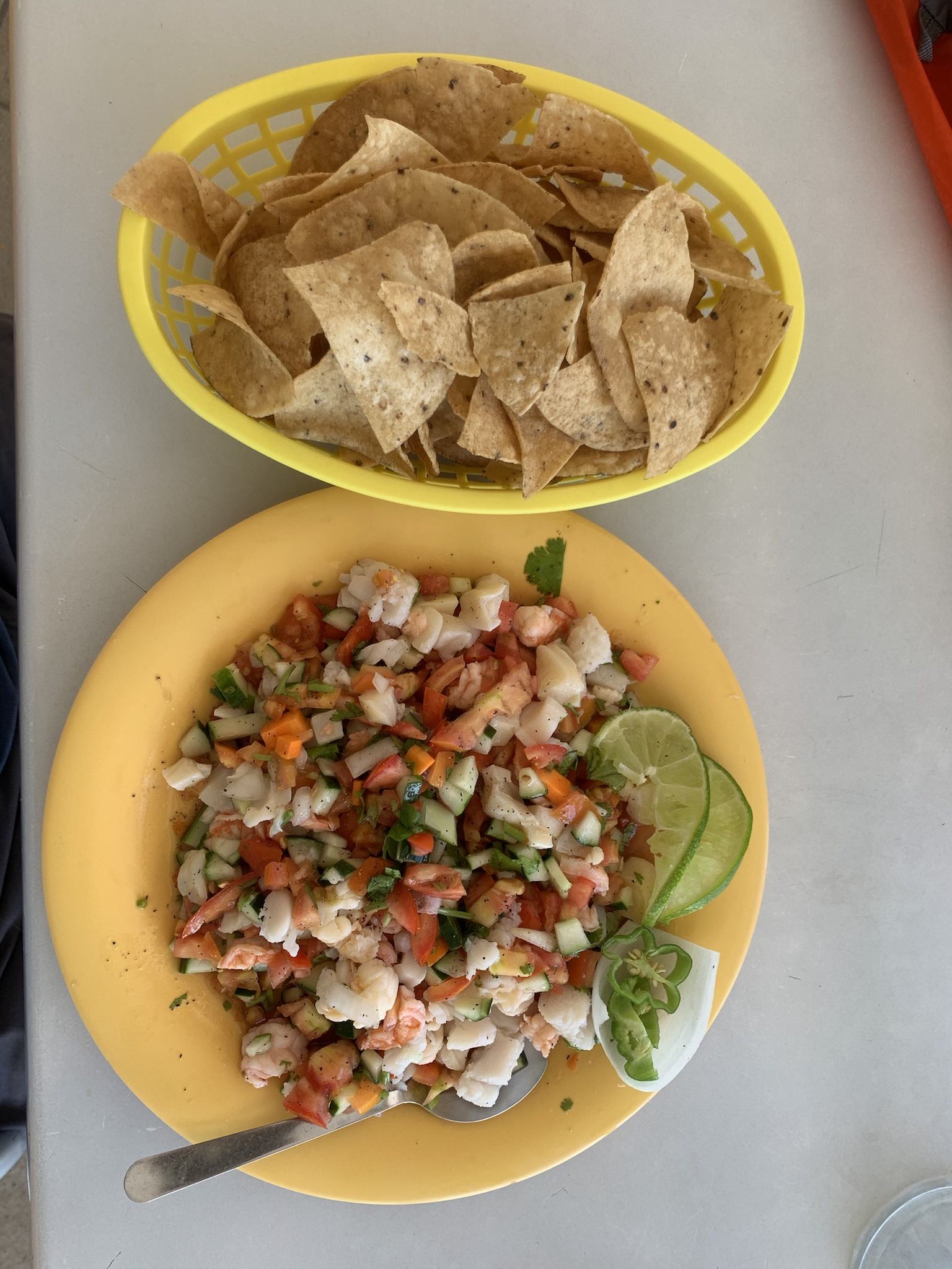 Ceviche, Belize style—delicious and refreshing!
