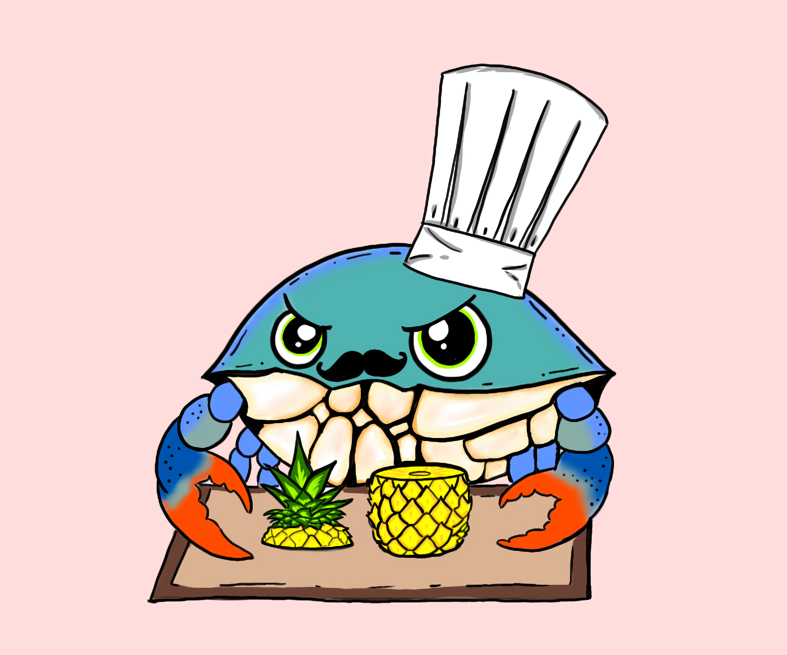 When Your Brother Asks for a Crab to Cut Pineapple, You Deliver!