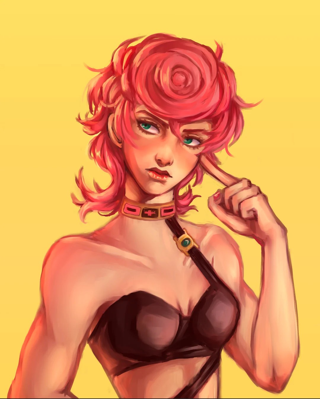 Trish Una from Jojo's Bizarre Adventure, created by u/kingofwhitelies on Reddit.