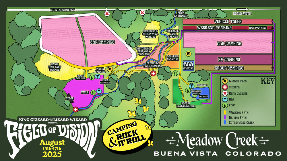 Gizzard's A Field of Vision festival happening in Buena Vista, CO!