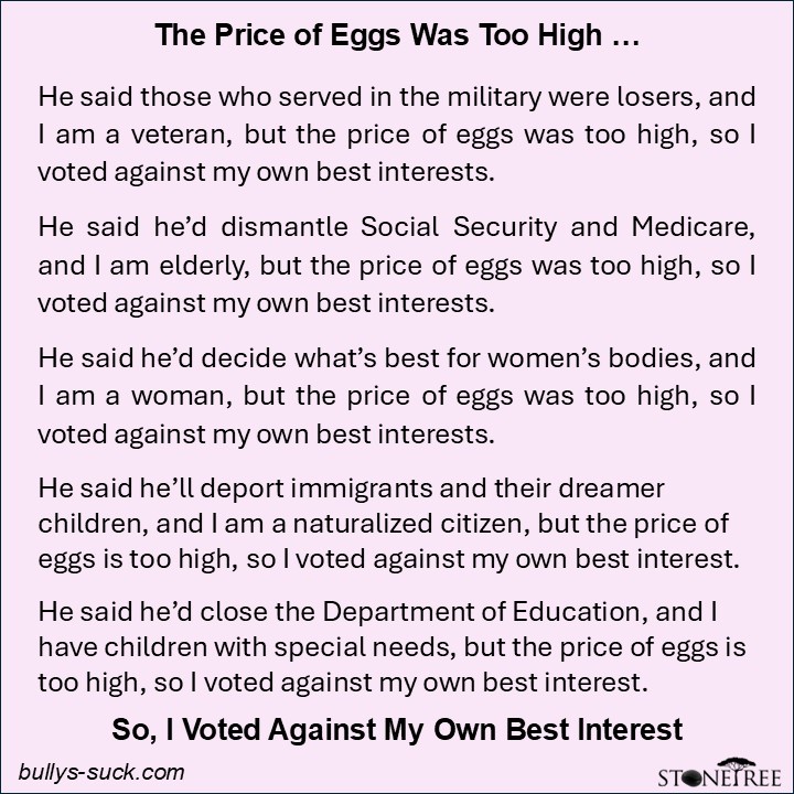 When the price of eggs skyrockets beyond belief