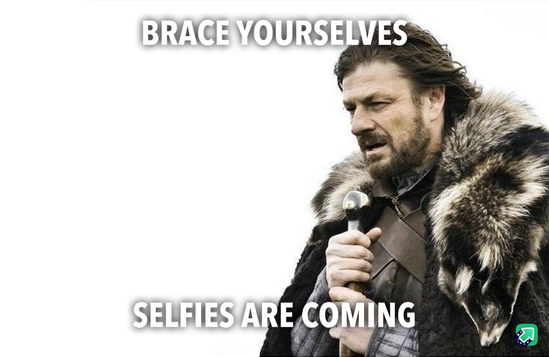 Is this the start of a snowball selfie battle?