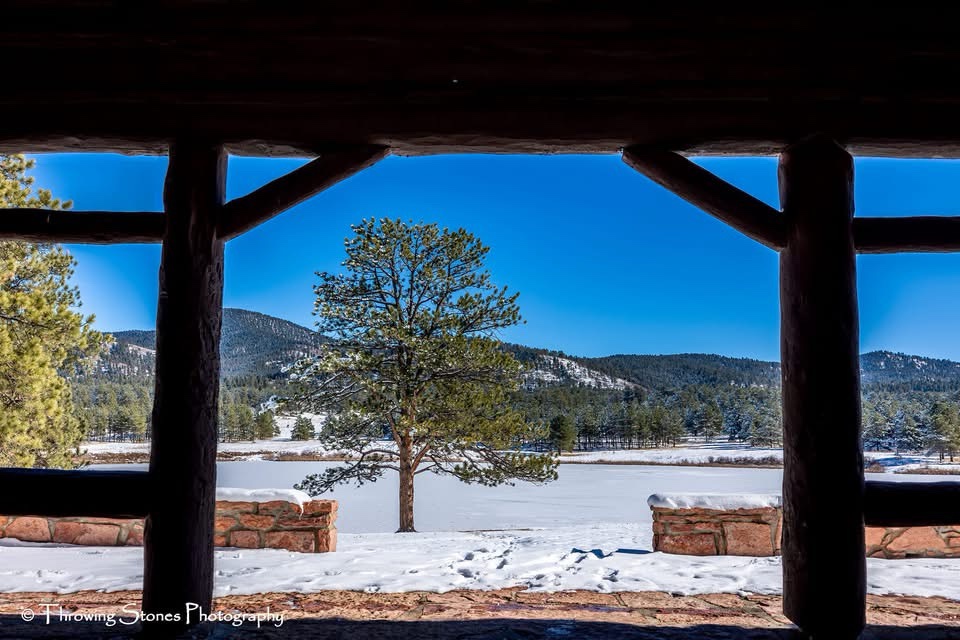A picturesque view of a snow-covered landscape.