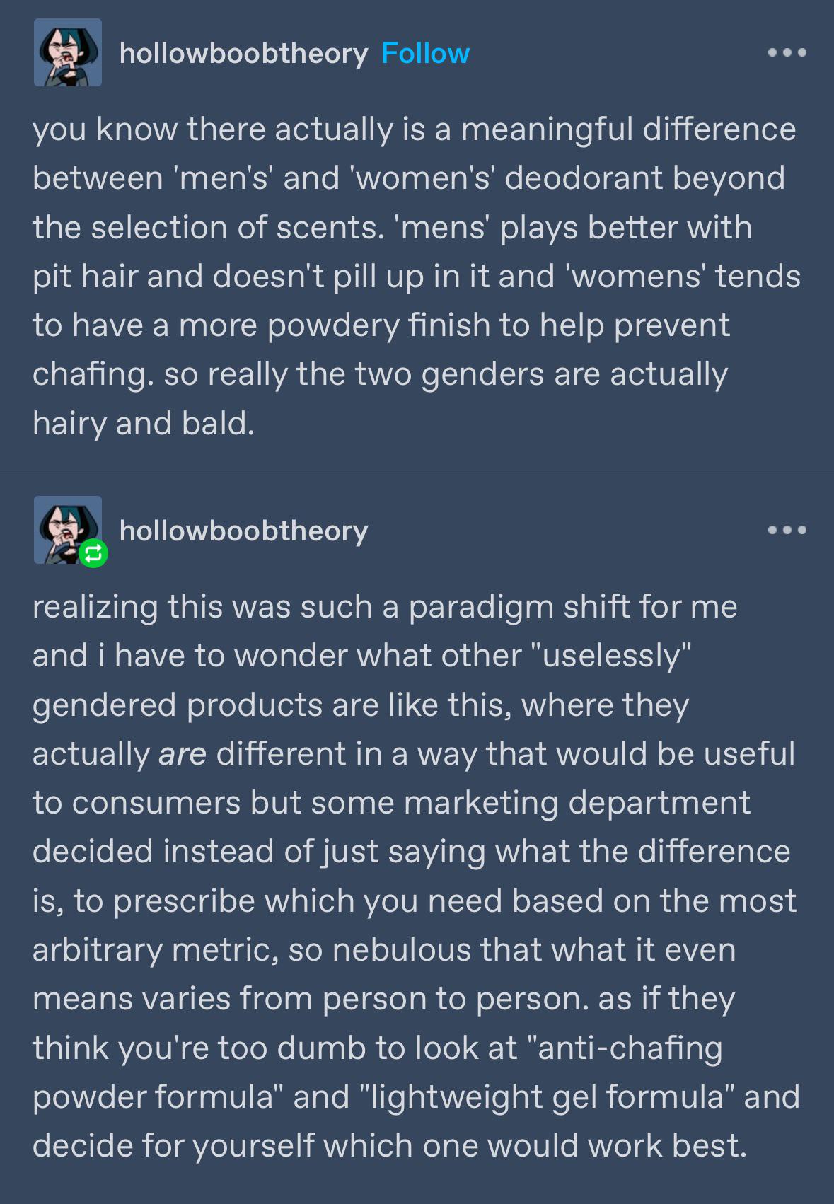 Men's vs. Women's Deodorant: The Great Difference Revealed