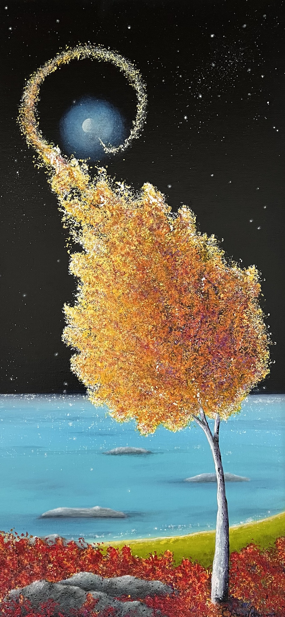 Another 'Moony' Painting! This is the Fourth One I've Created. Why So Many Requests? Happy Weekend, Everyone!