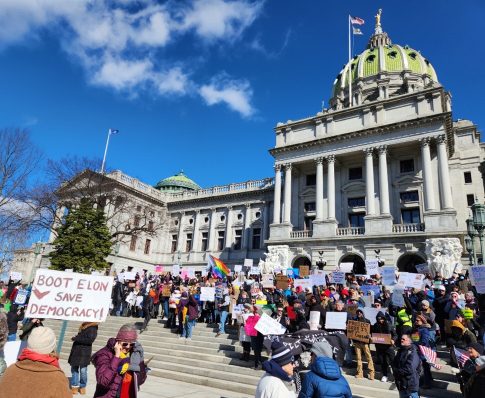 Today's Stunning View from Harrisburg, PA During the 50501 March