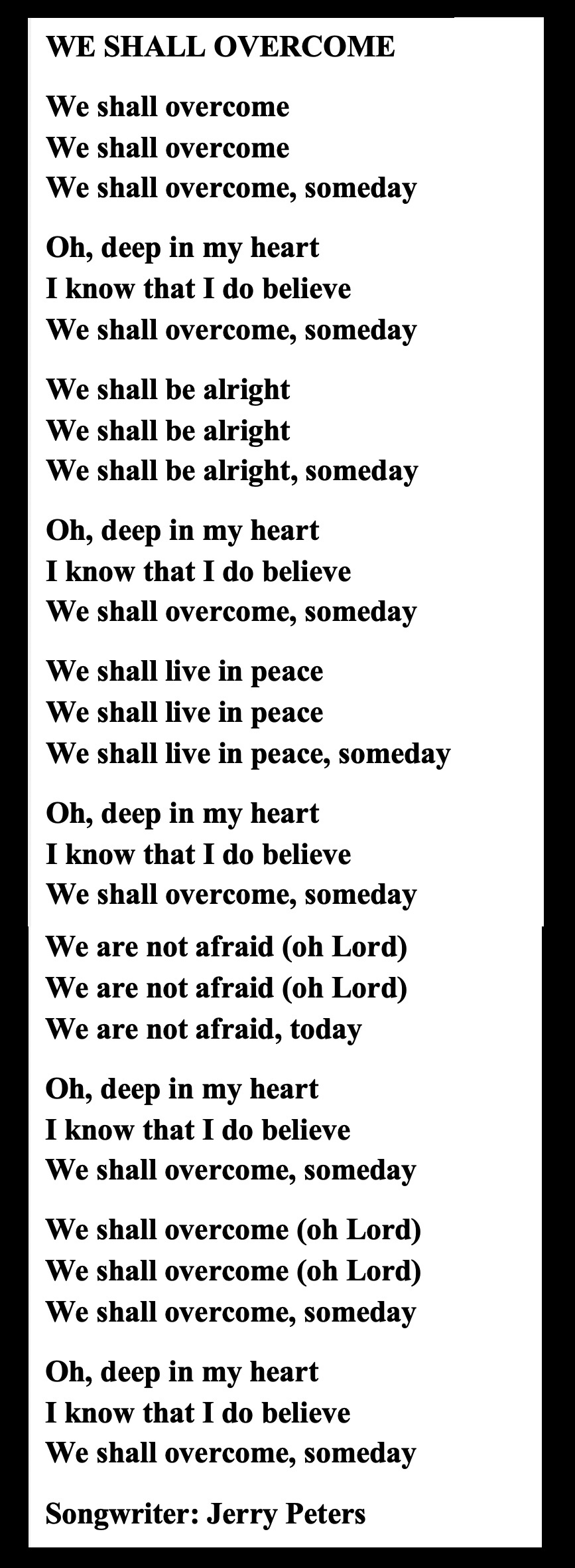 Together We Will Triumph