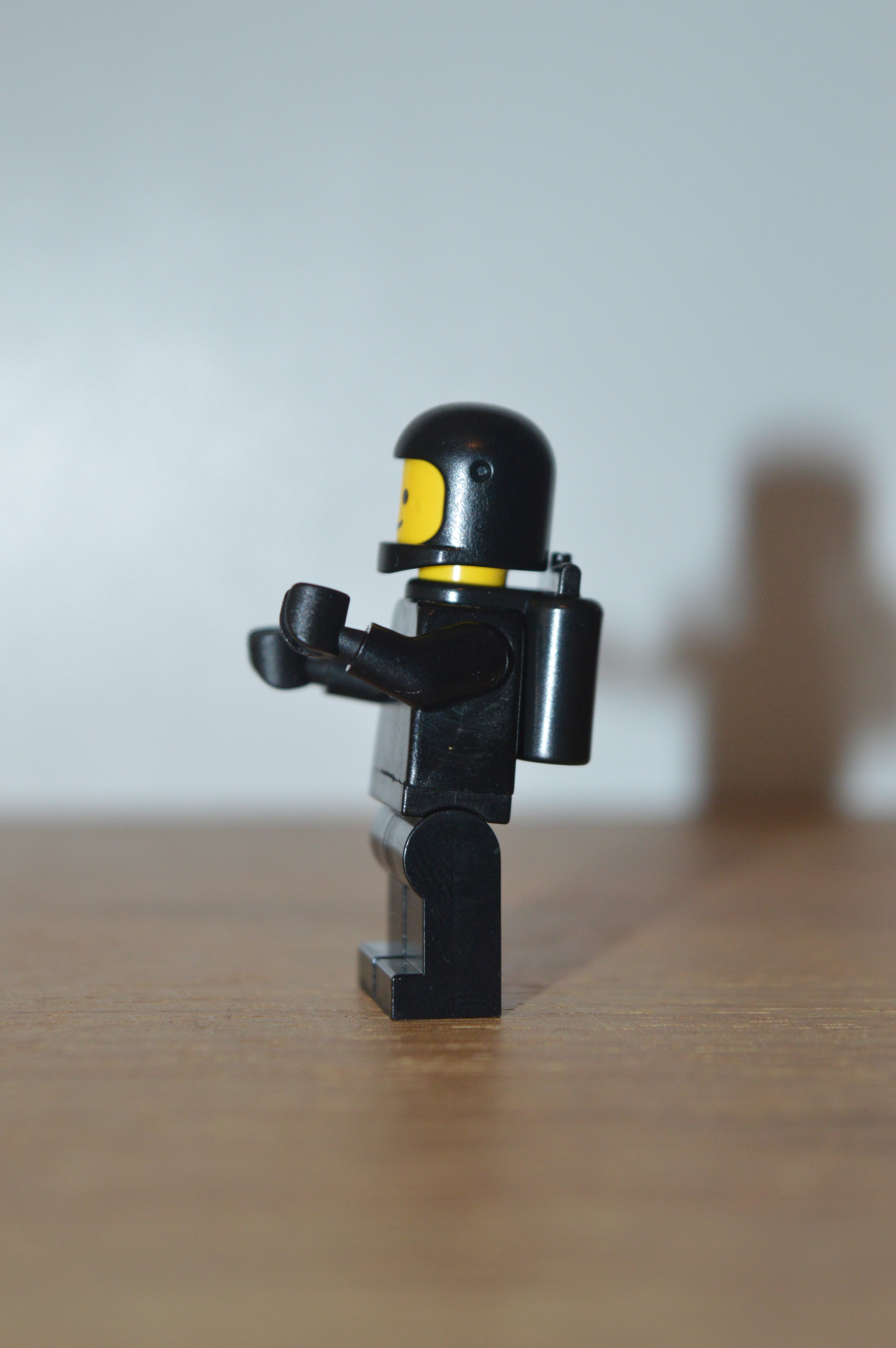 Classic Space Adventure: The Black Minifigure with Air Tanks