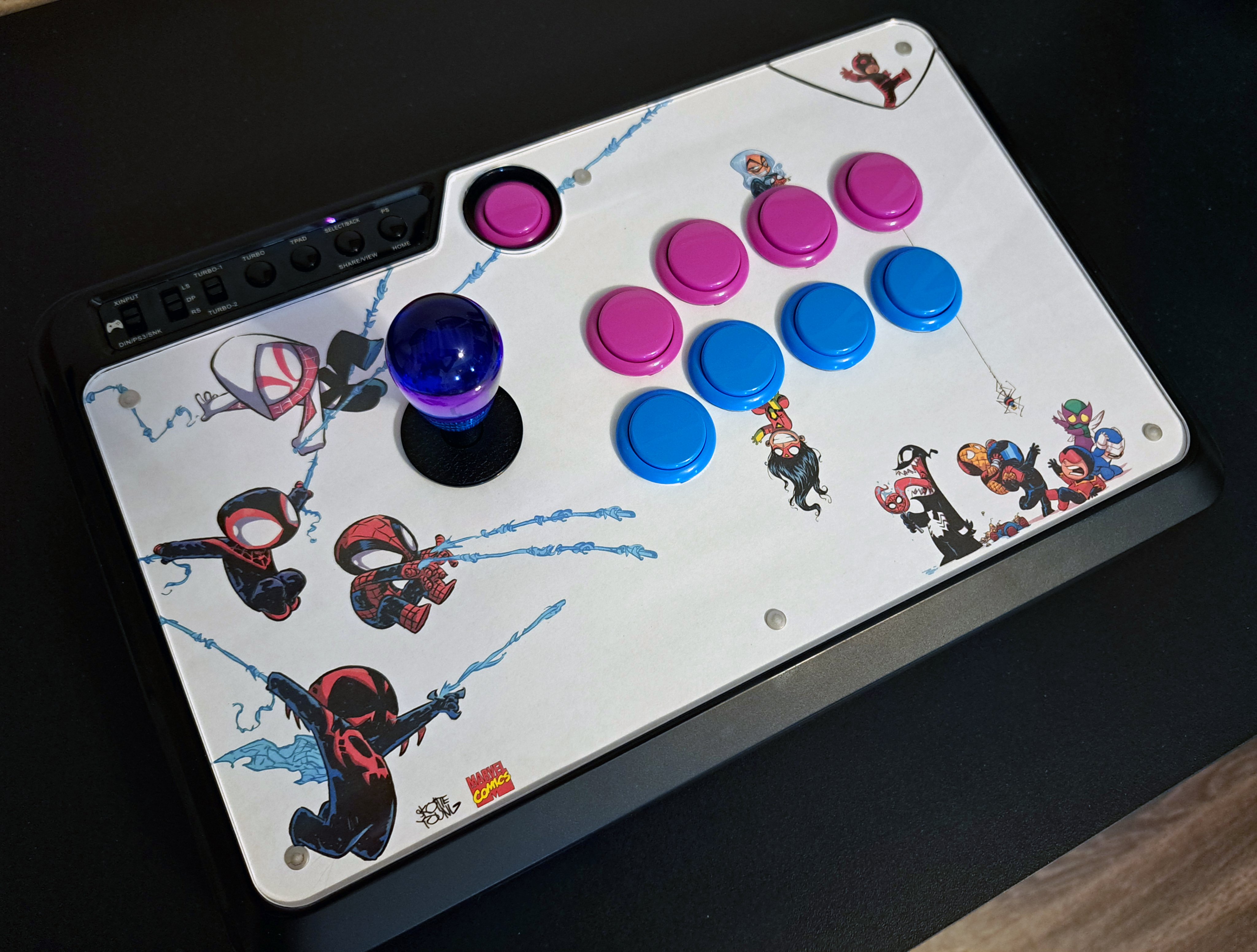 Custom Arcade Stick for Spider-folk Enthusiasts