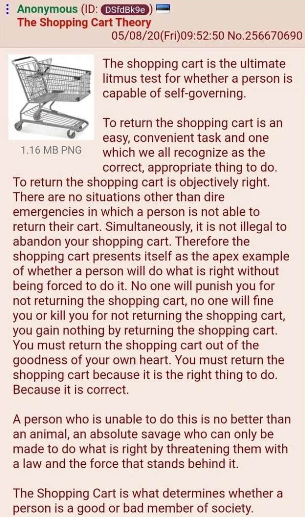 The Shopping Cart Theory: I Return 99.7% of the Time