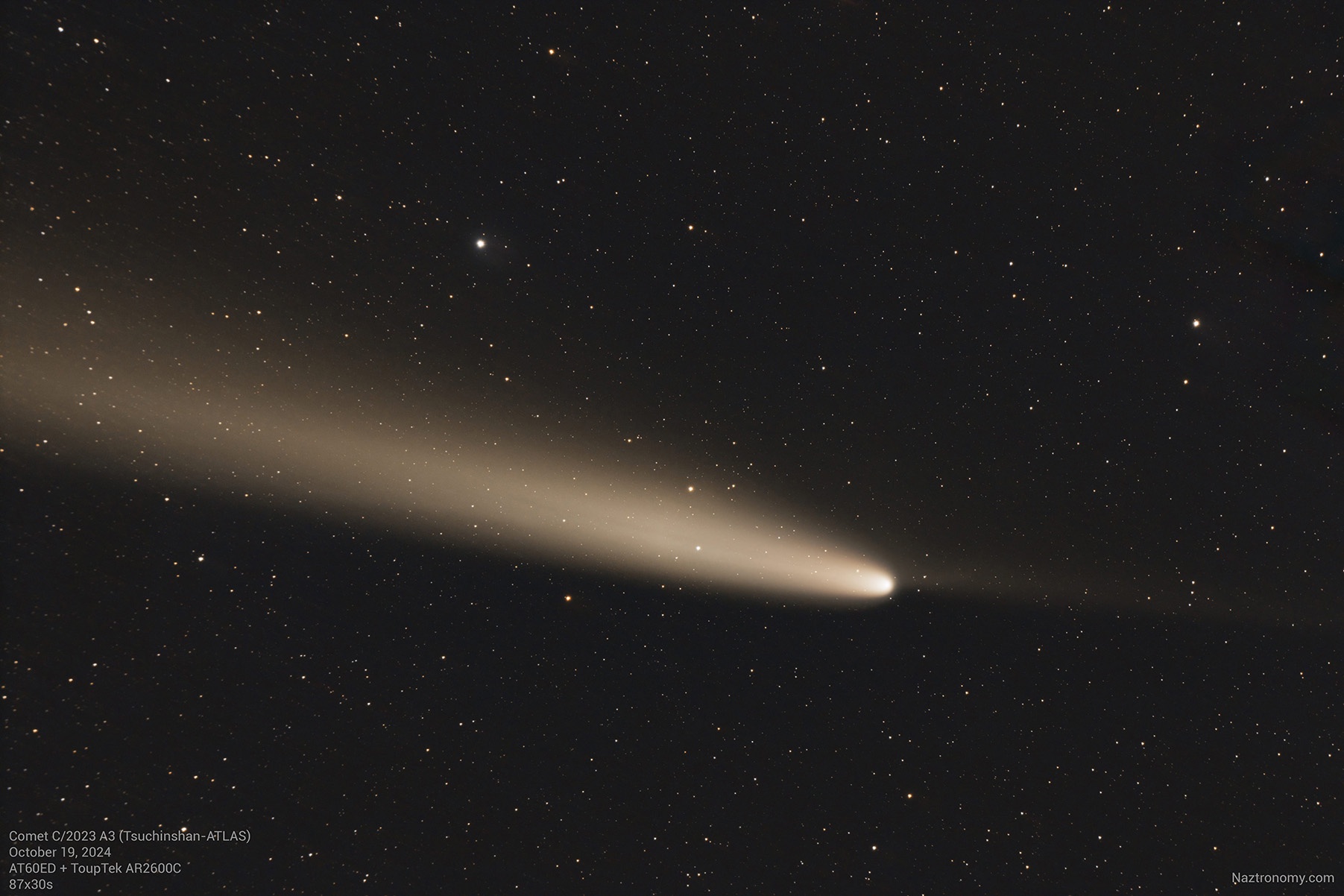 A Closer Look at Comet C/2023 A3 Through My Small Telescope