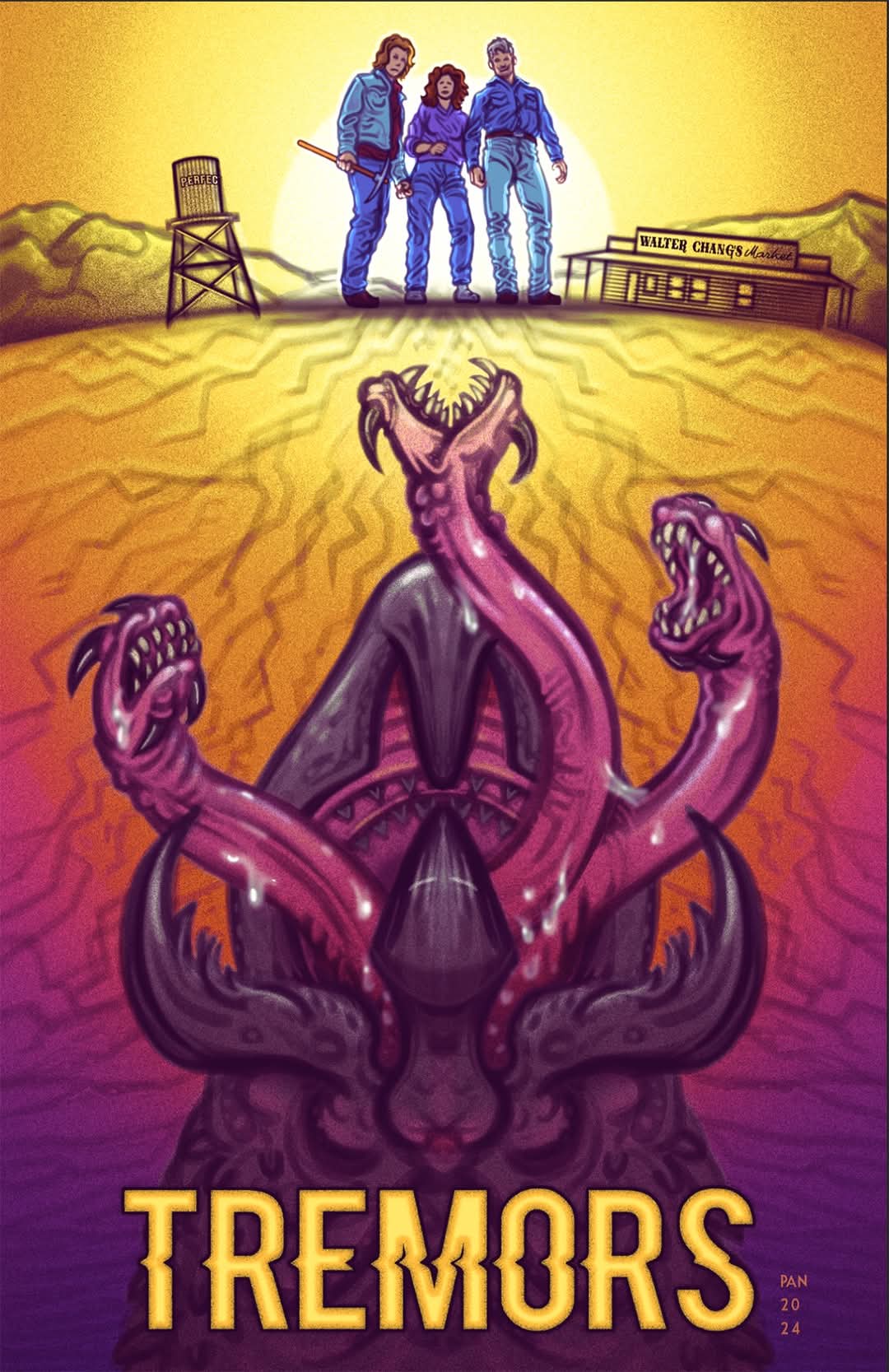 A Fresh Take on Tremors: Alternative Poster by Ben Sword, the Visionary Behind the First Val and Earl Comic