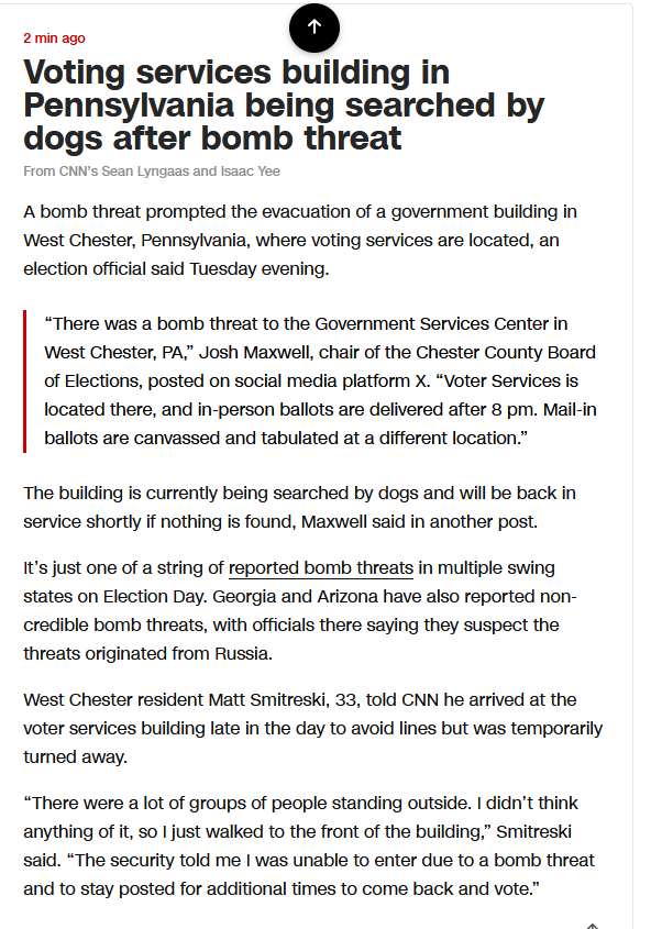 Chaos unfolding in Pennsylvania.